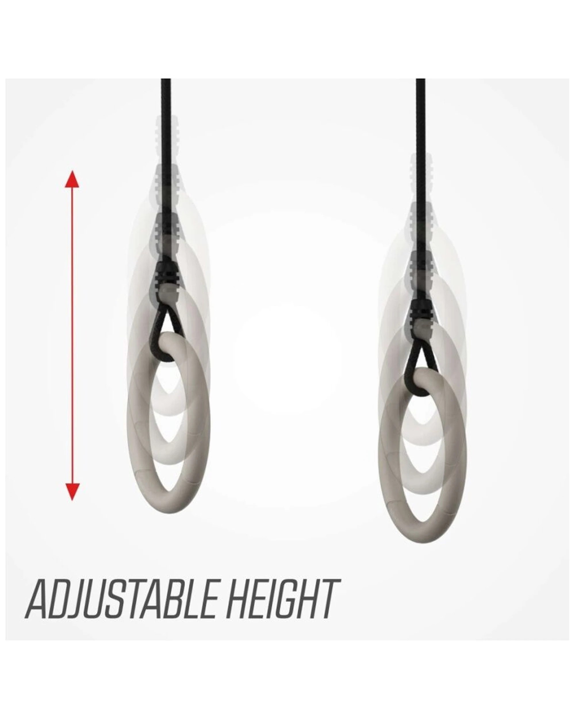 5 BERG PlayBase Gym Rings Adjustable Height Non-Slip With Carabiners Plastic - Grey, 5 of 5