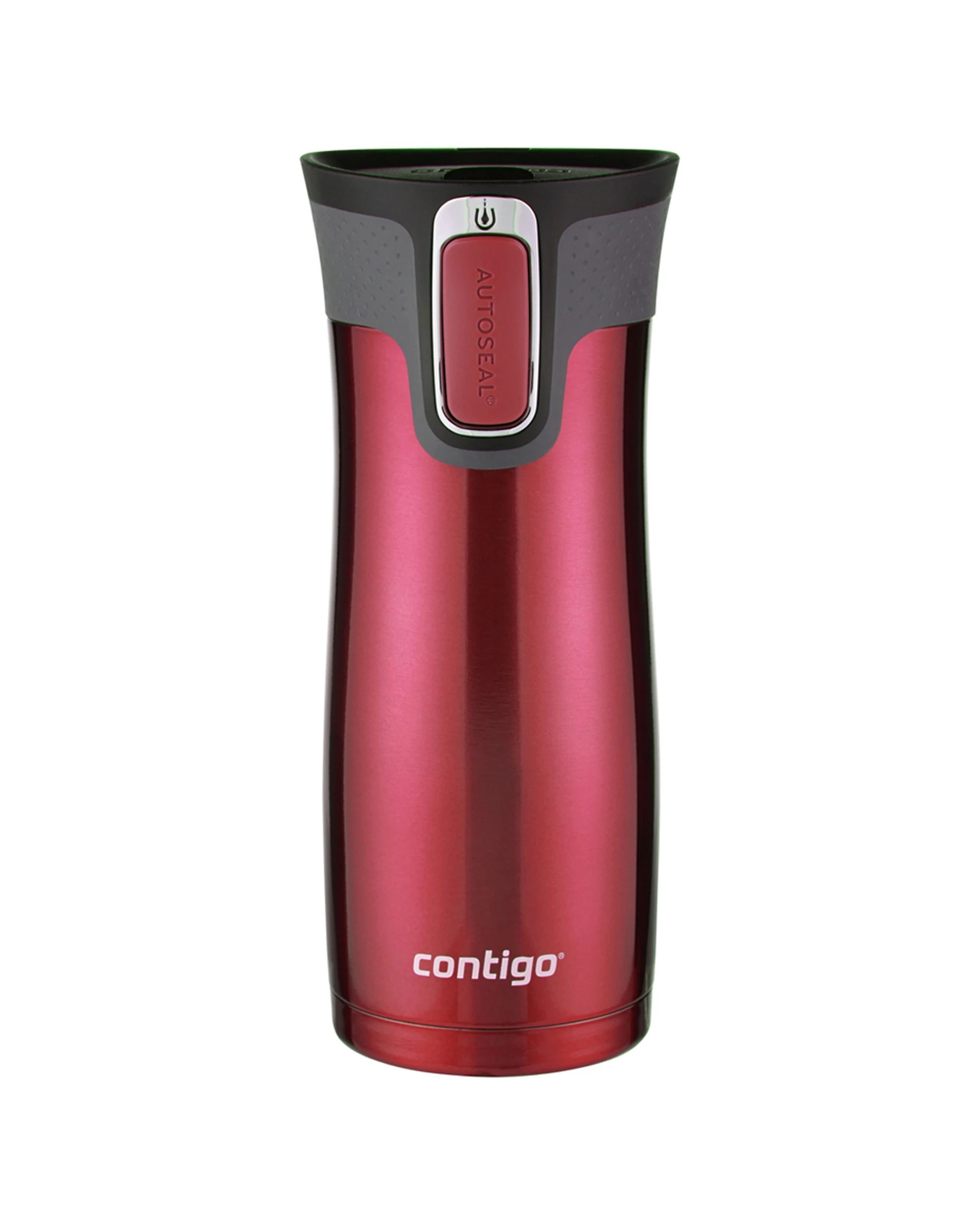 1 Contigo Autoseal Leakproof Hot Cold Travel Mug 473ml Vacuum Insulated Spill - Red, 1 of 4