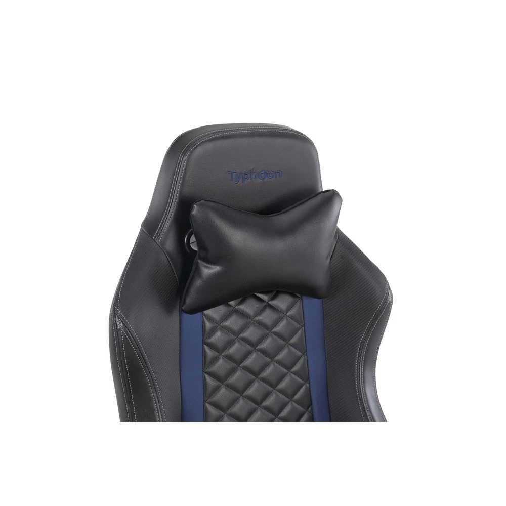 6 Typhoon Prime Gaming Chair Blue Ergonomic Chairs and Desk Chairs, 6 of 10