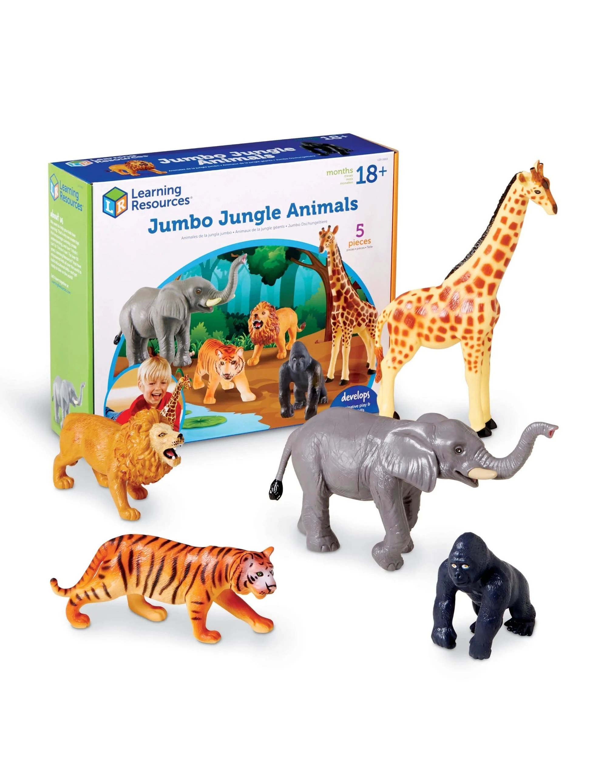 1 Learning Resources Jumbo Jungle Animals Set of 5, 1 of 7