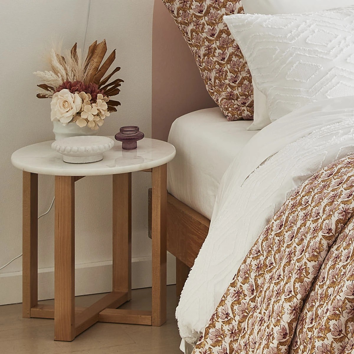 1 Cara Marble Side Table, 1 of 9