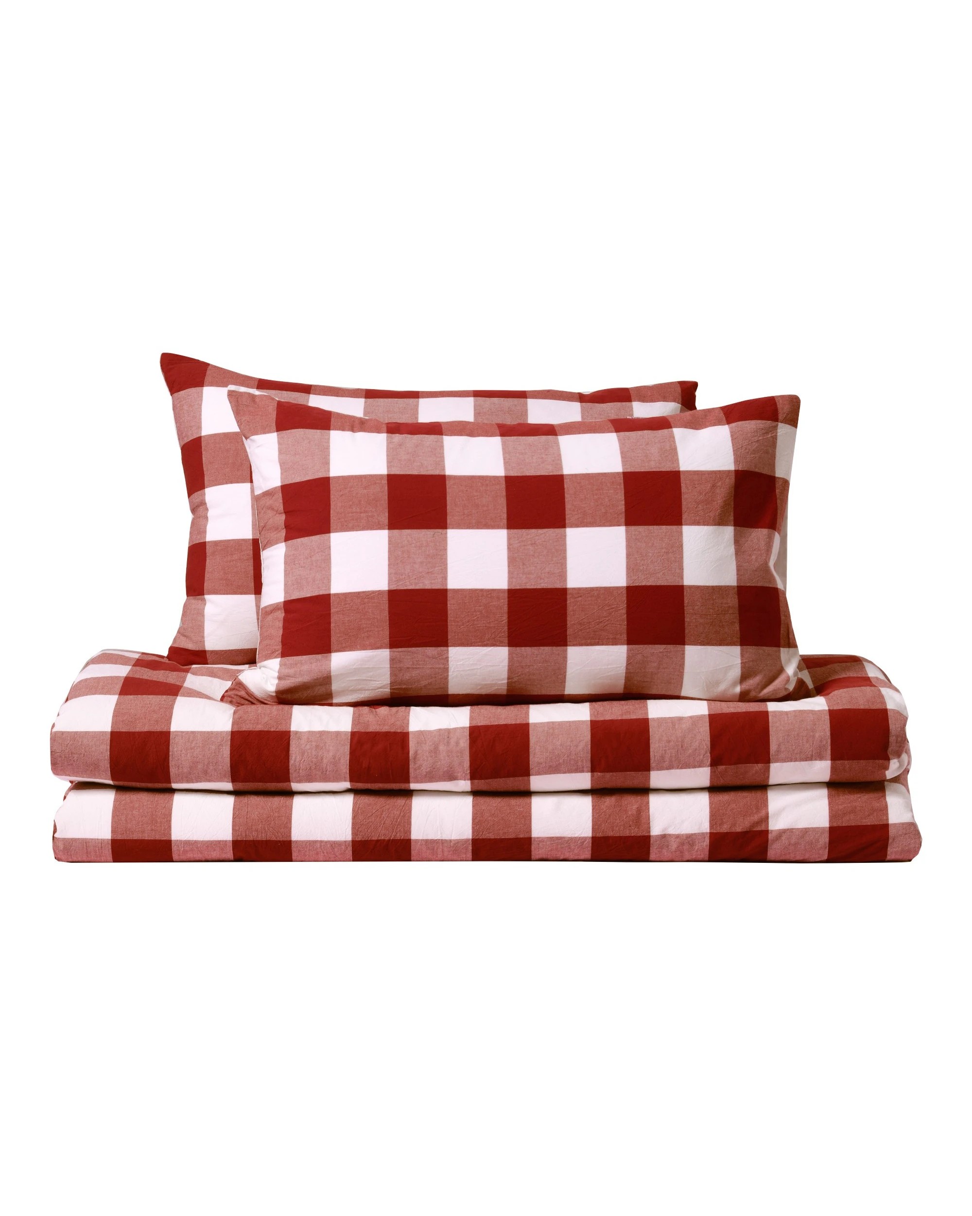 3 Dreamaker Remy Yarn Dyed Washed Cotton Checkered Quilted Cover Set - King Bed - Rust, 3 of 7