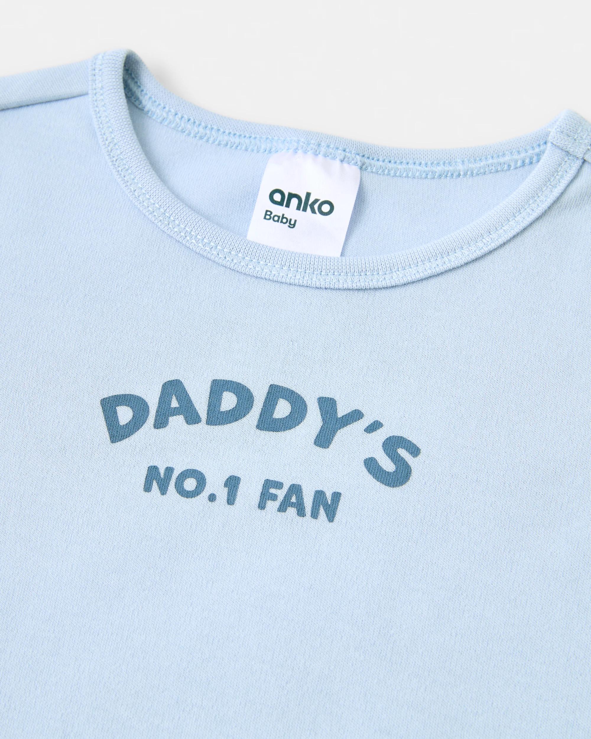 3 Cotton Short Sleeve Print Bodysuit Blu Daddy, 3 of 3