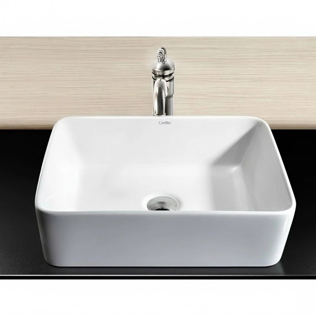 5 Cefito Bathroom Basin Ceramic Vanity Sink Hand Wash Bowl 48x37cm - White, 5 of 7