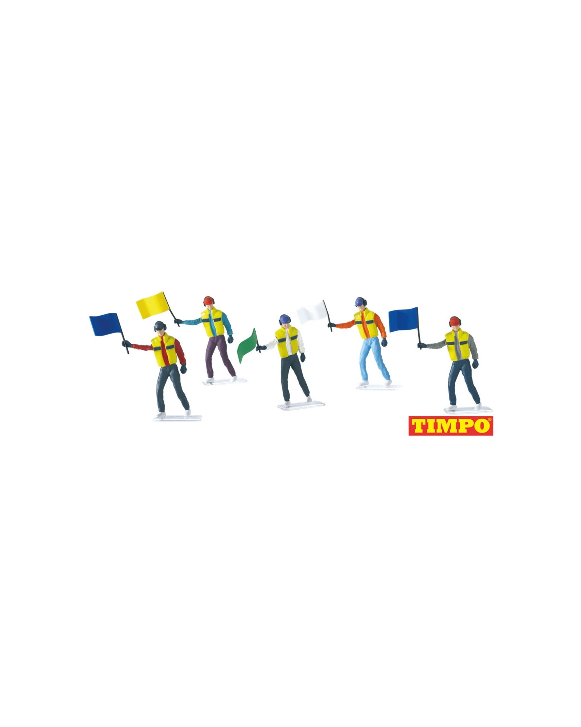 3 Carrera 5Pc Flag Marshalls Slot Car Pit Crew Figure For Digital Tracks
 - multi, 3 of 3