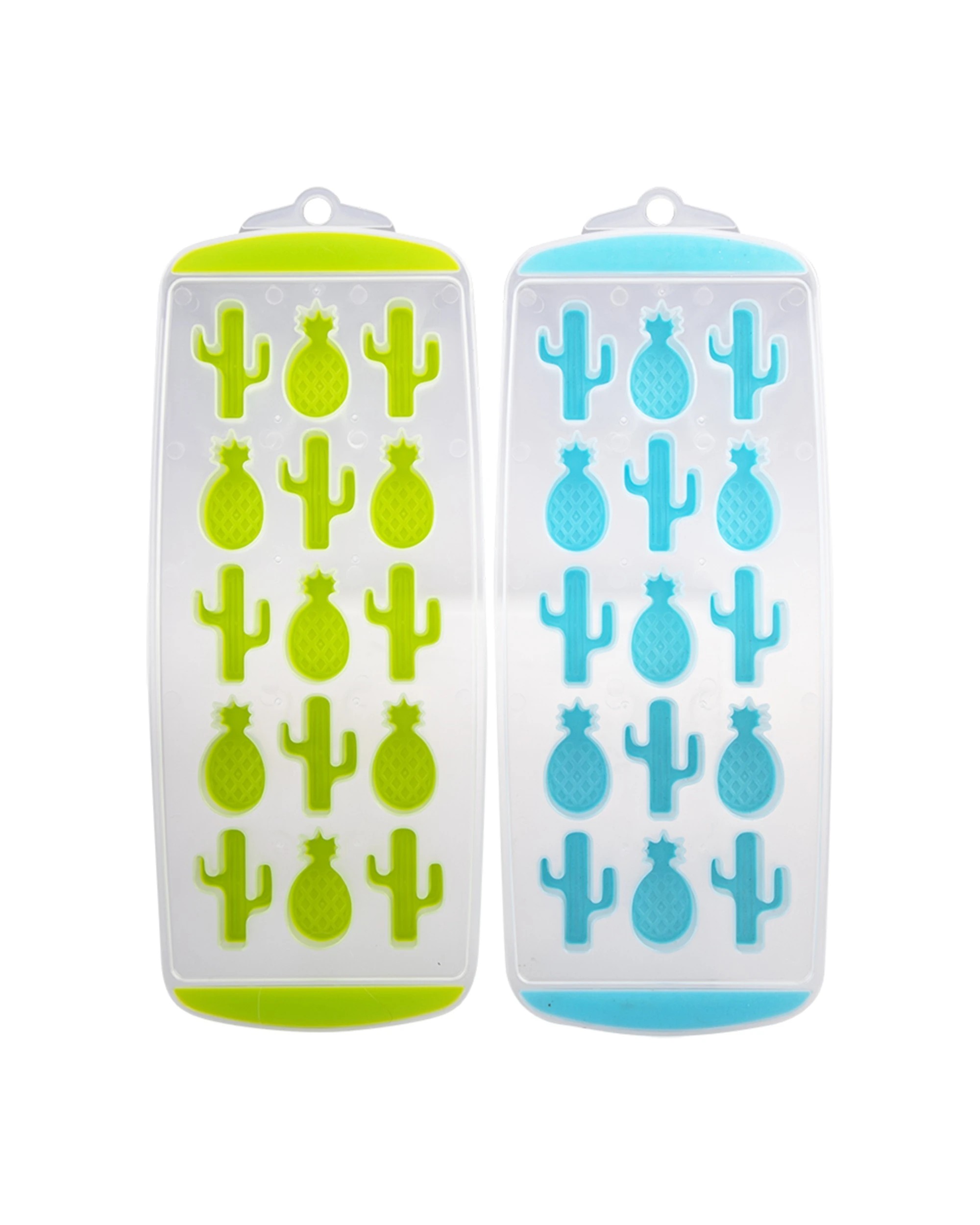 1 Appetito 2pc Easy Release 15 Cube Pineapple Cactus Ice Tray Set - Multi, 1 of 3