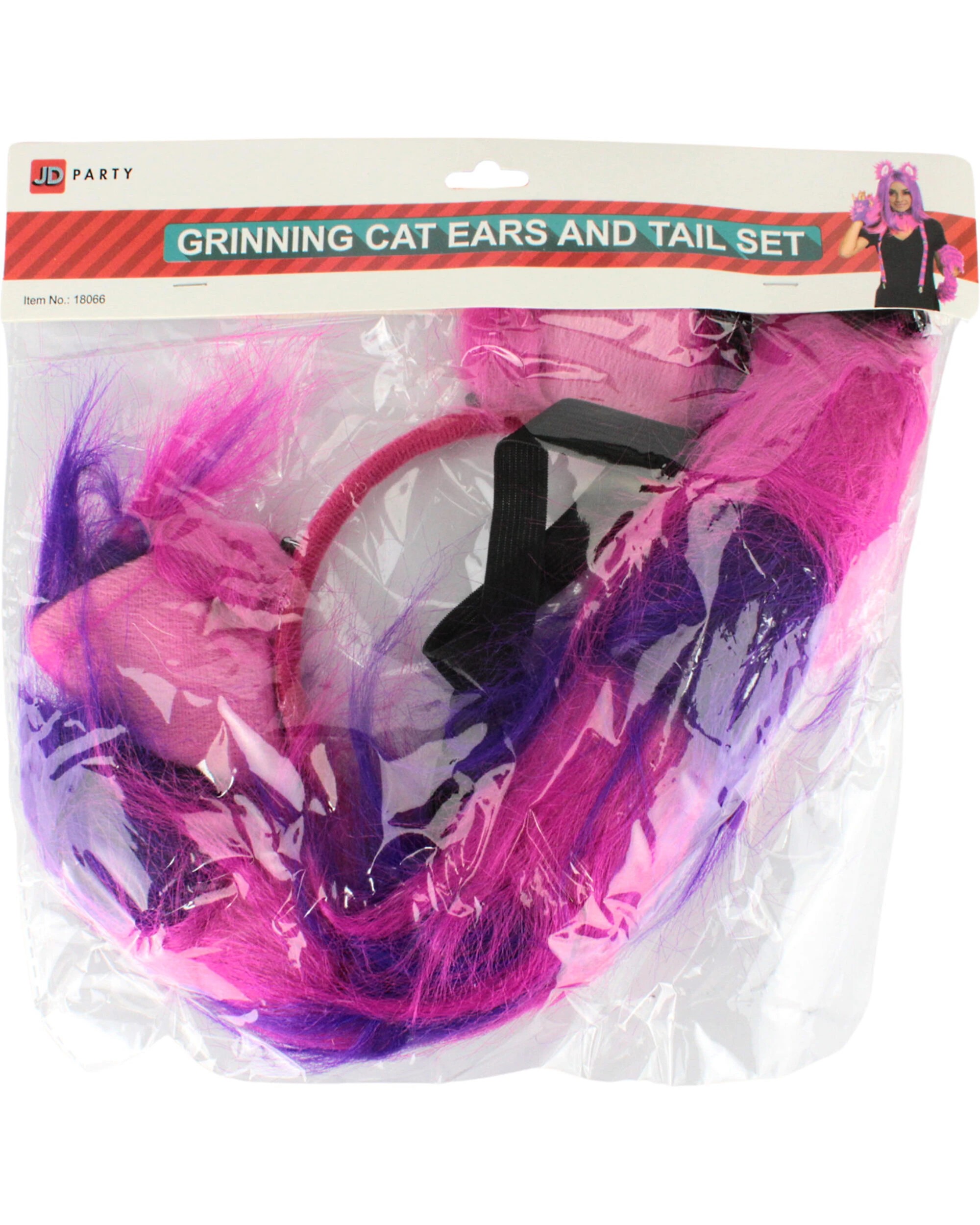 2 Partyrama Grinning Cat Ears and Tail Costume Set - One Size, 2 of 2