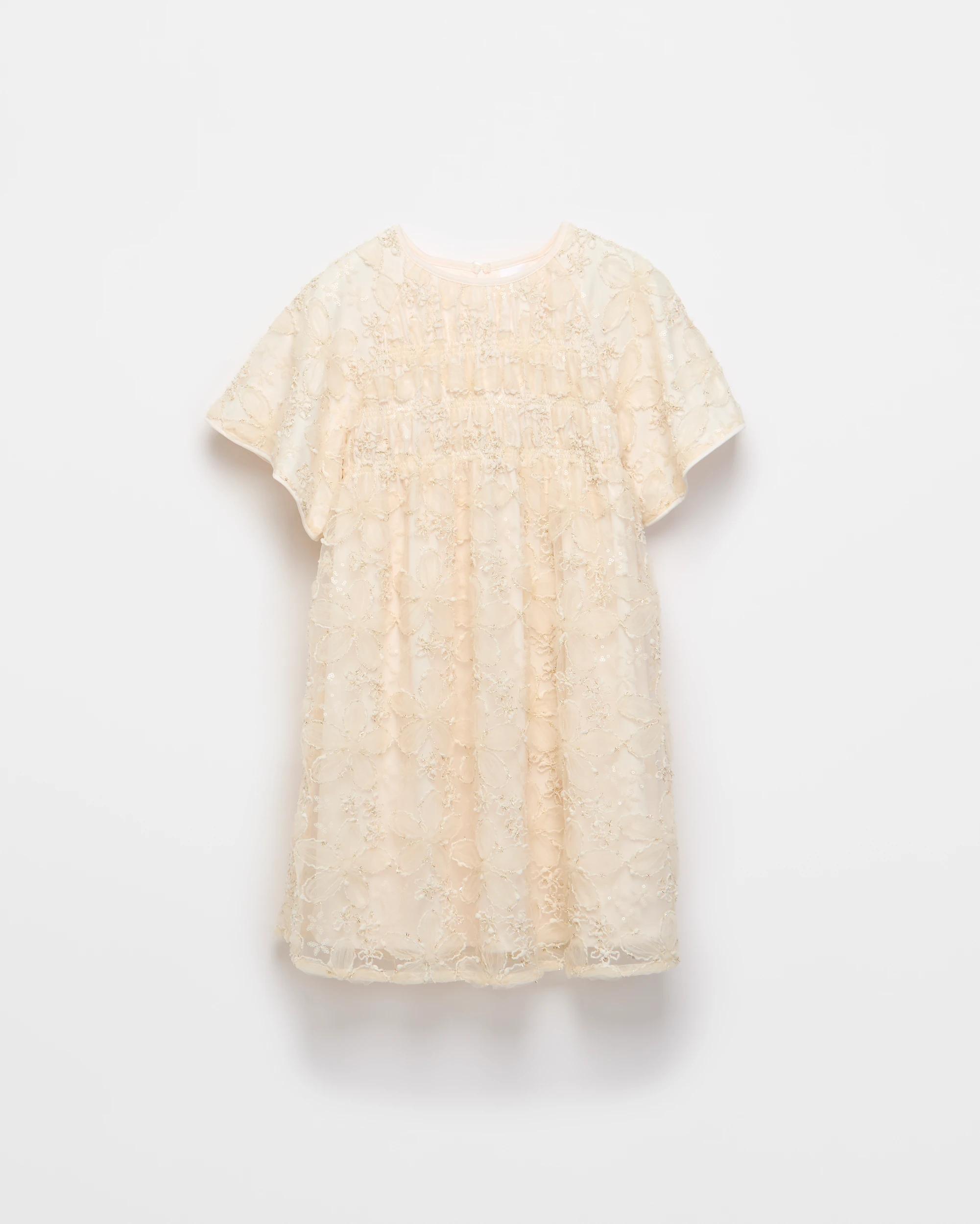 5 Target Floral Woven 3d Dress CREAM, 5 of 6