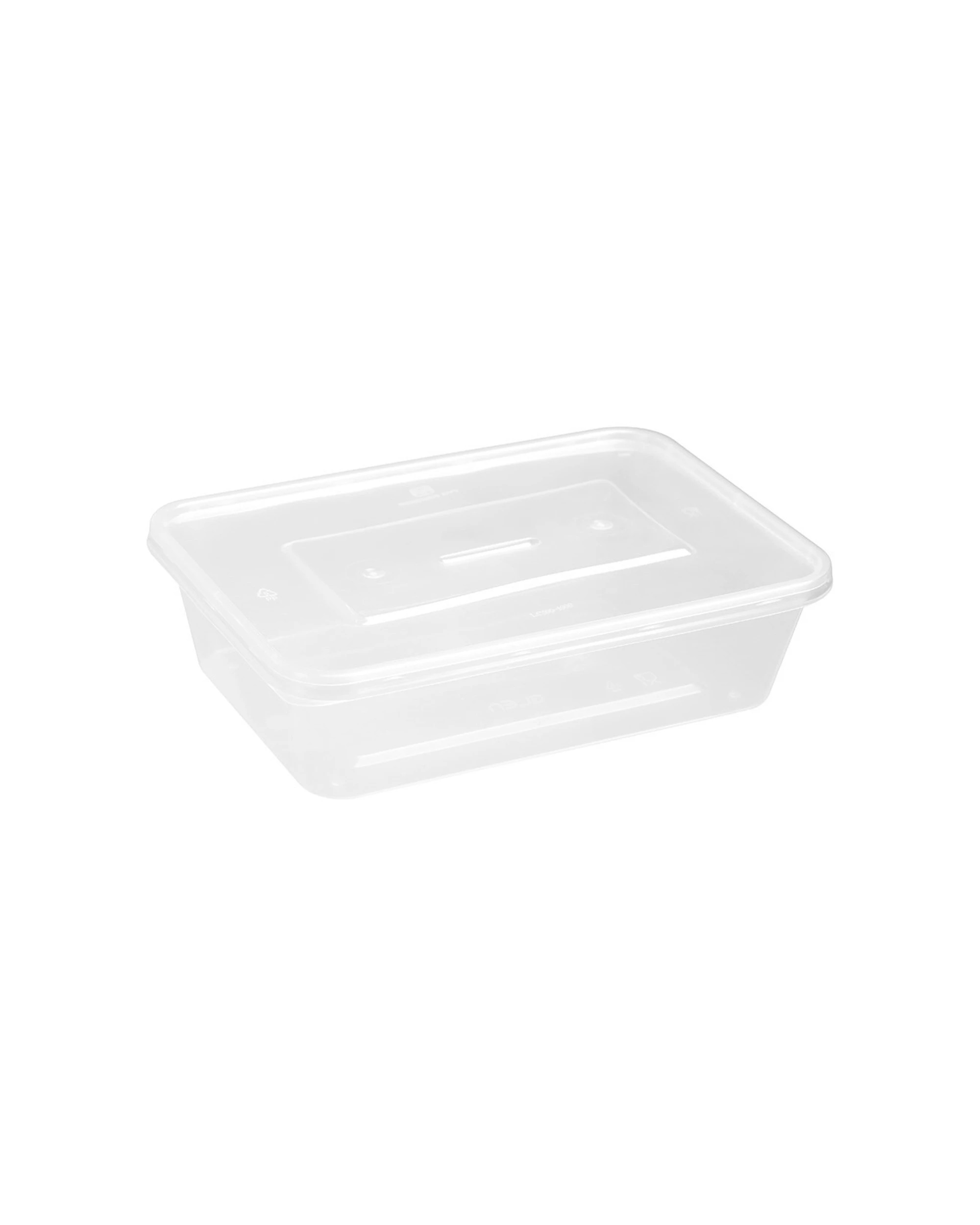 5 30pk Lemon & Lime Reusable 650ml Rectangle Food Container/storage W/ Lid Clear
 - Clear, 5 of 6