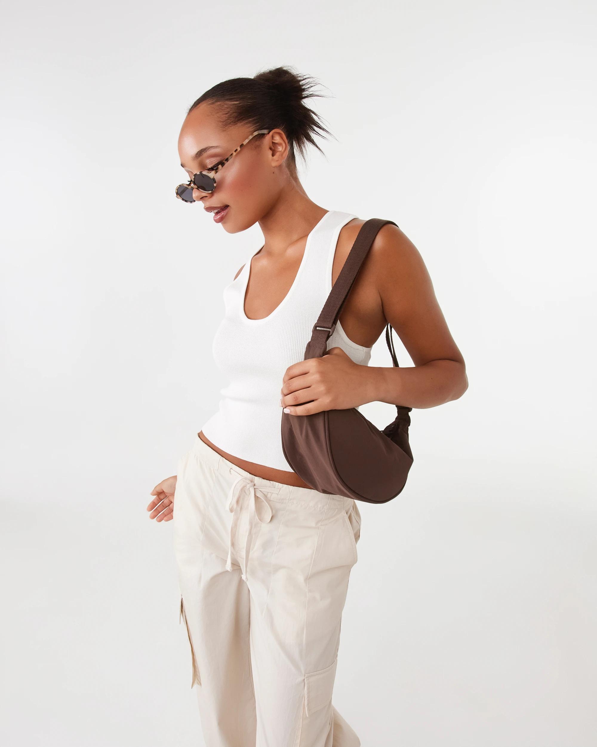 7 Urban Crescent Sling Bag Choc Plum, 7 of 7