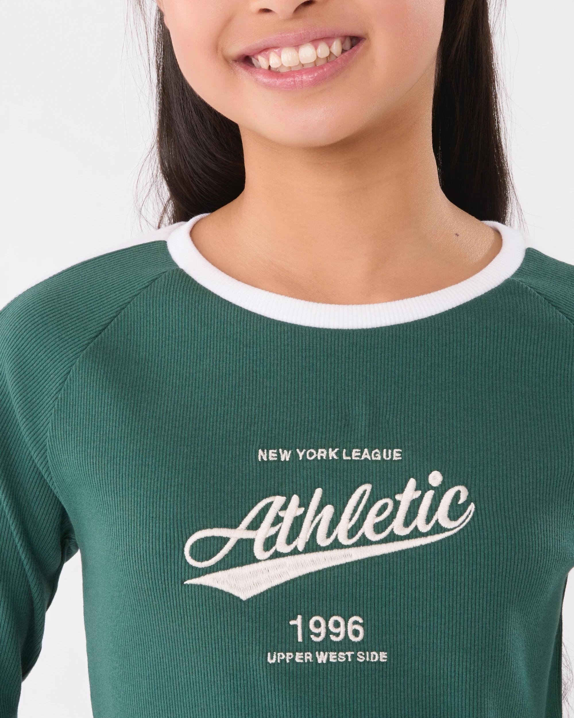 5 Long Sleeve Rib Top Grn Slgn, 5 of 6