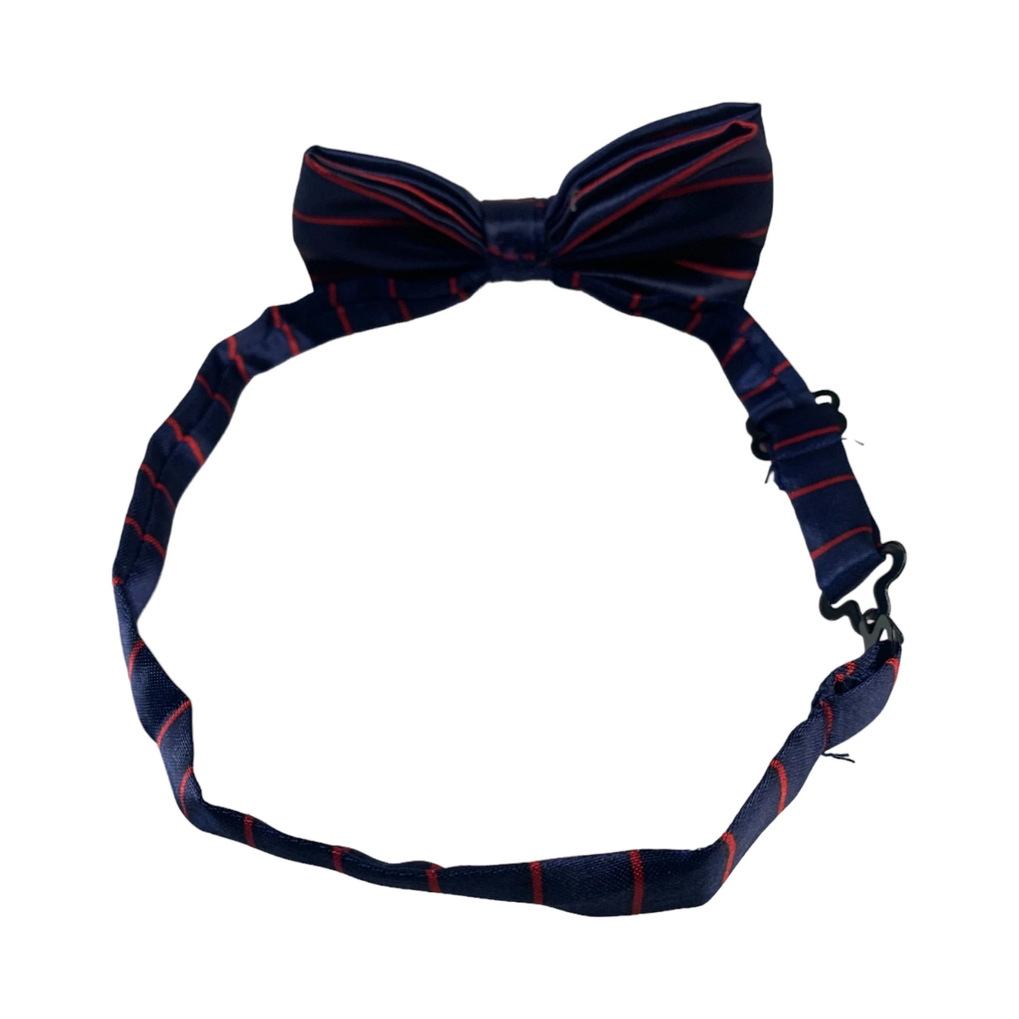 4 Zasel Boys Navy With Red Stripes Patterned Bow Tie - Multi, 4 of 5