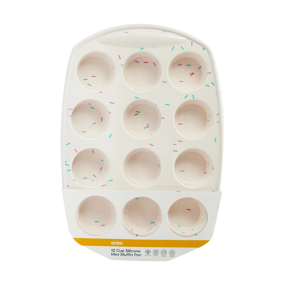 3 12 Cup Silicone Mini Muffin Pan, 3 of 3