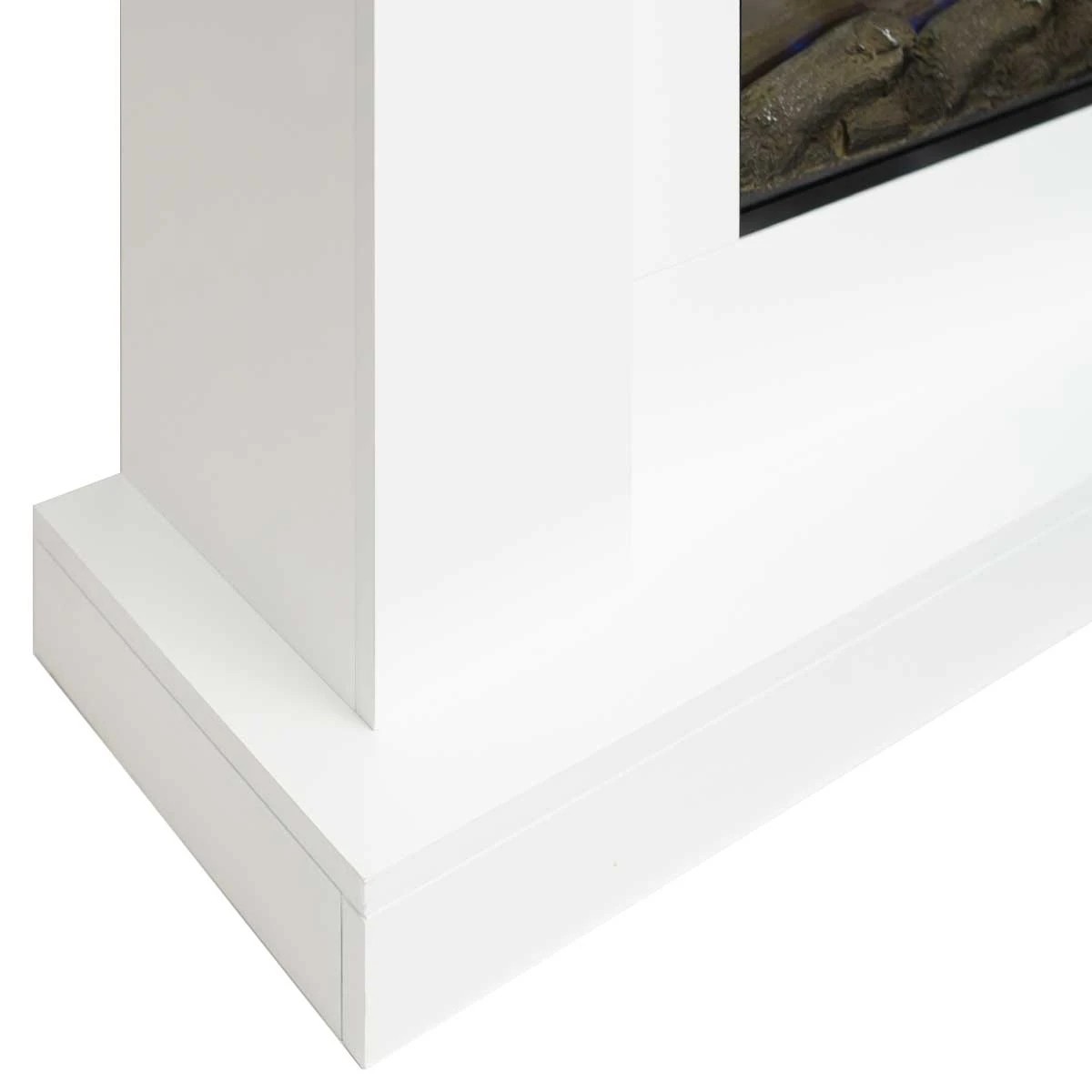 9 Moda Living Aristo 28 inch Electric Fireplace Heater with White Mantel Suite - White, 9 of 10