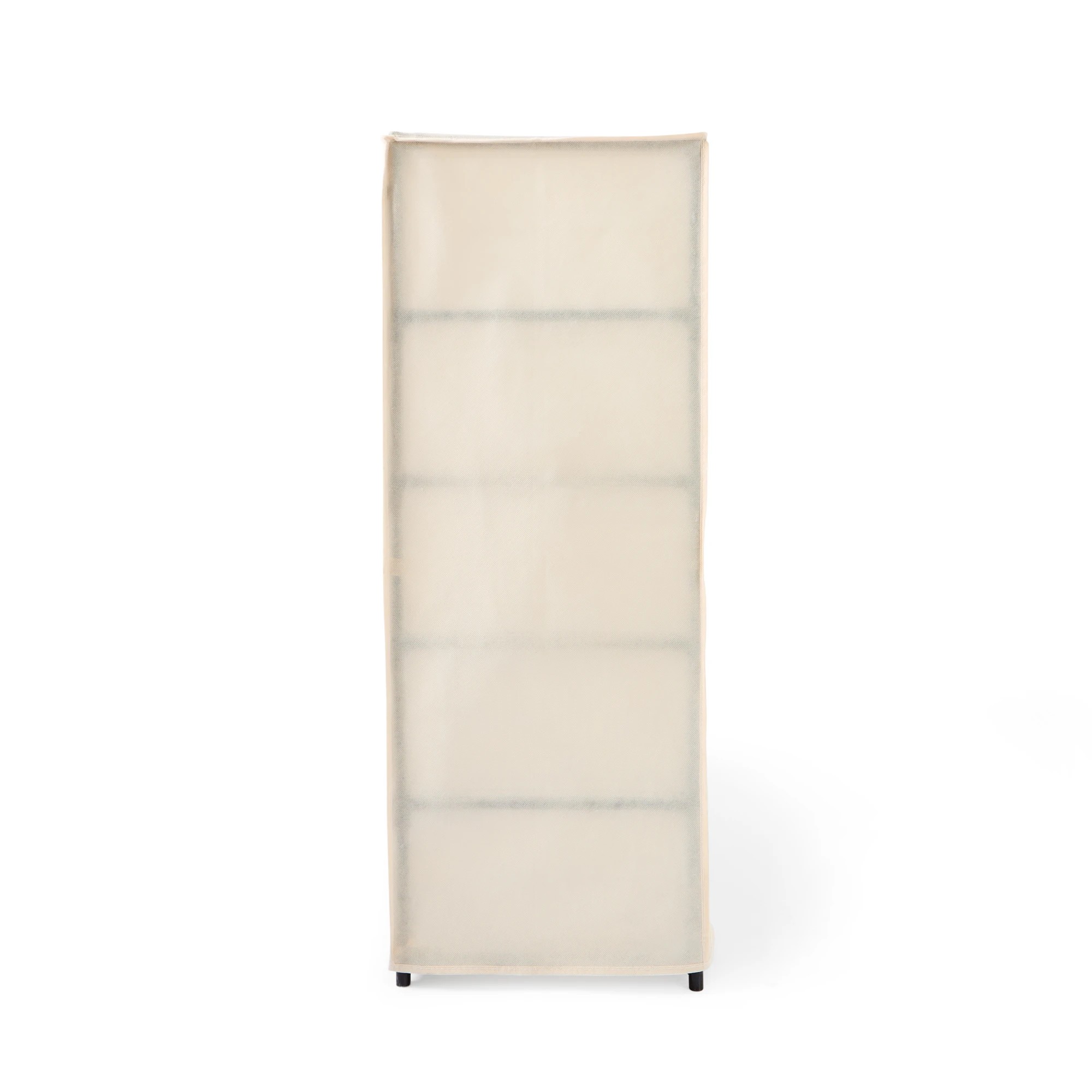 6 Linen Look Covered Shoe Rack, 6 of 10