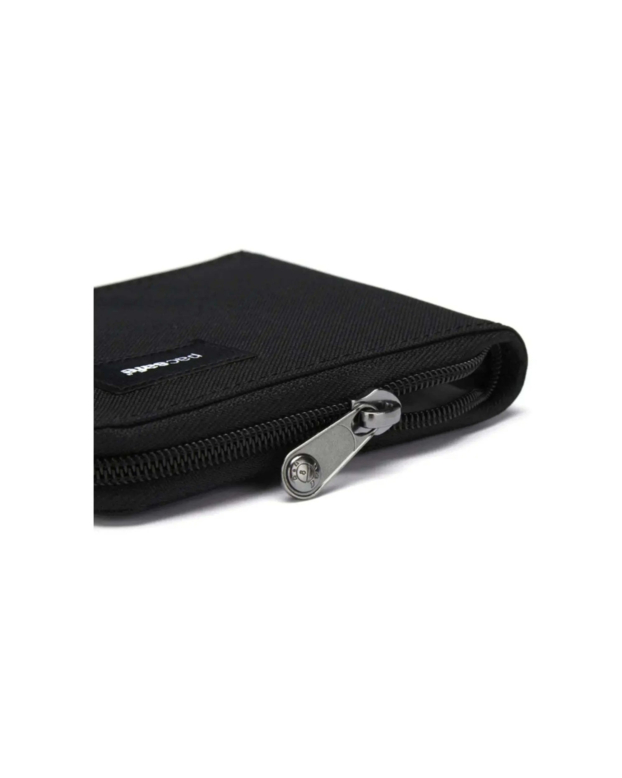 4 Pacsafe RFIDsafe Zip Around Wallet RFID Blocking Easy Card Access Hidden Pocket Jet - Black, 4 of 7