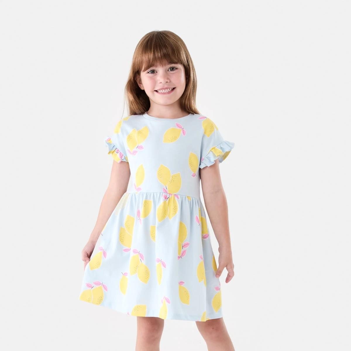 1 Jersey Dress LEMON FLOATS ICE MIST, 1 of 7