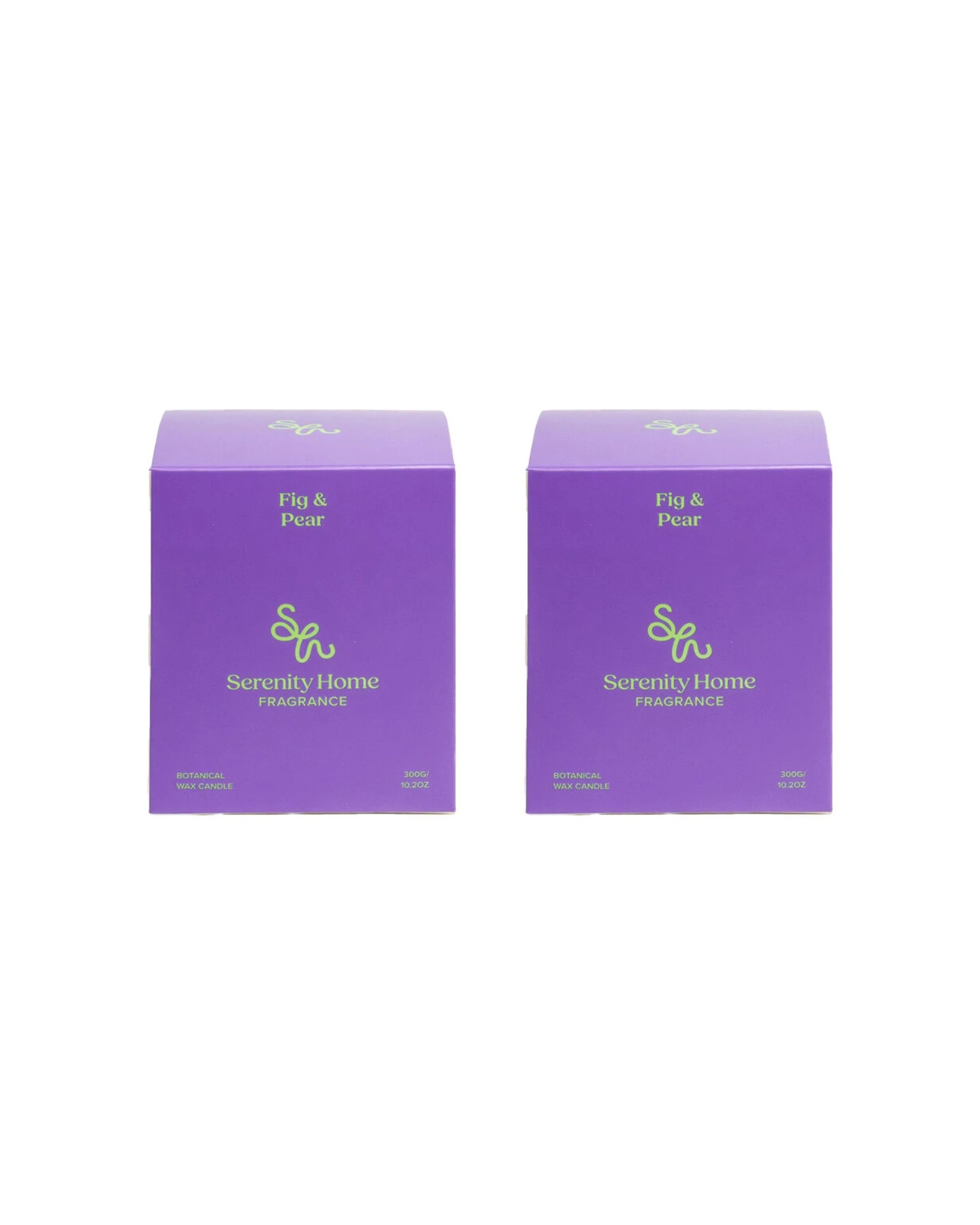 1 Serenity 2PK Candle Ripe Fig And Juicy Pear Scent Home Fragrance 300g - White, 1 of 2