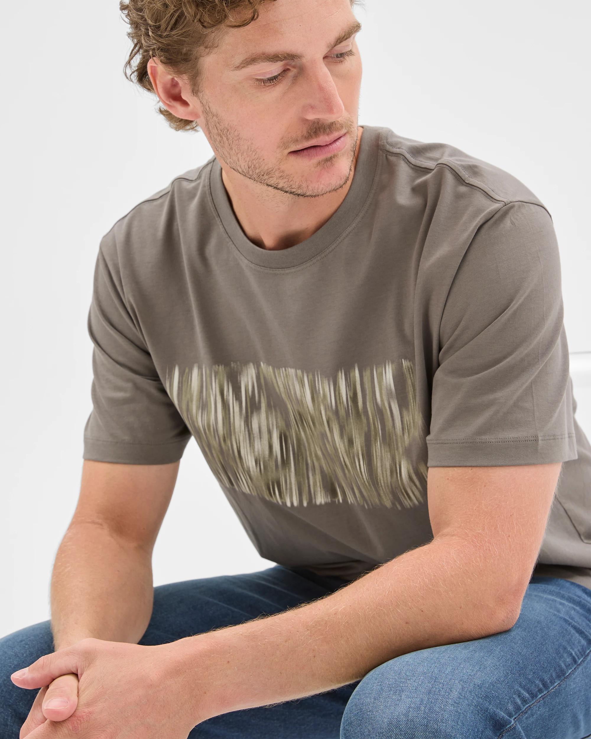 5 Target Man Australian Cotton Blend Abstract T-Shirt SHIITAKE MARLE, 5 of 6