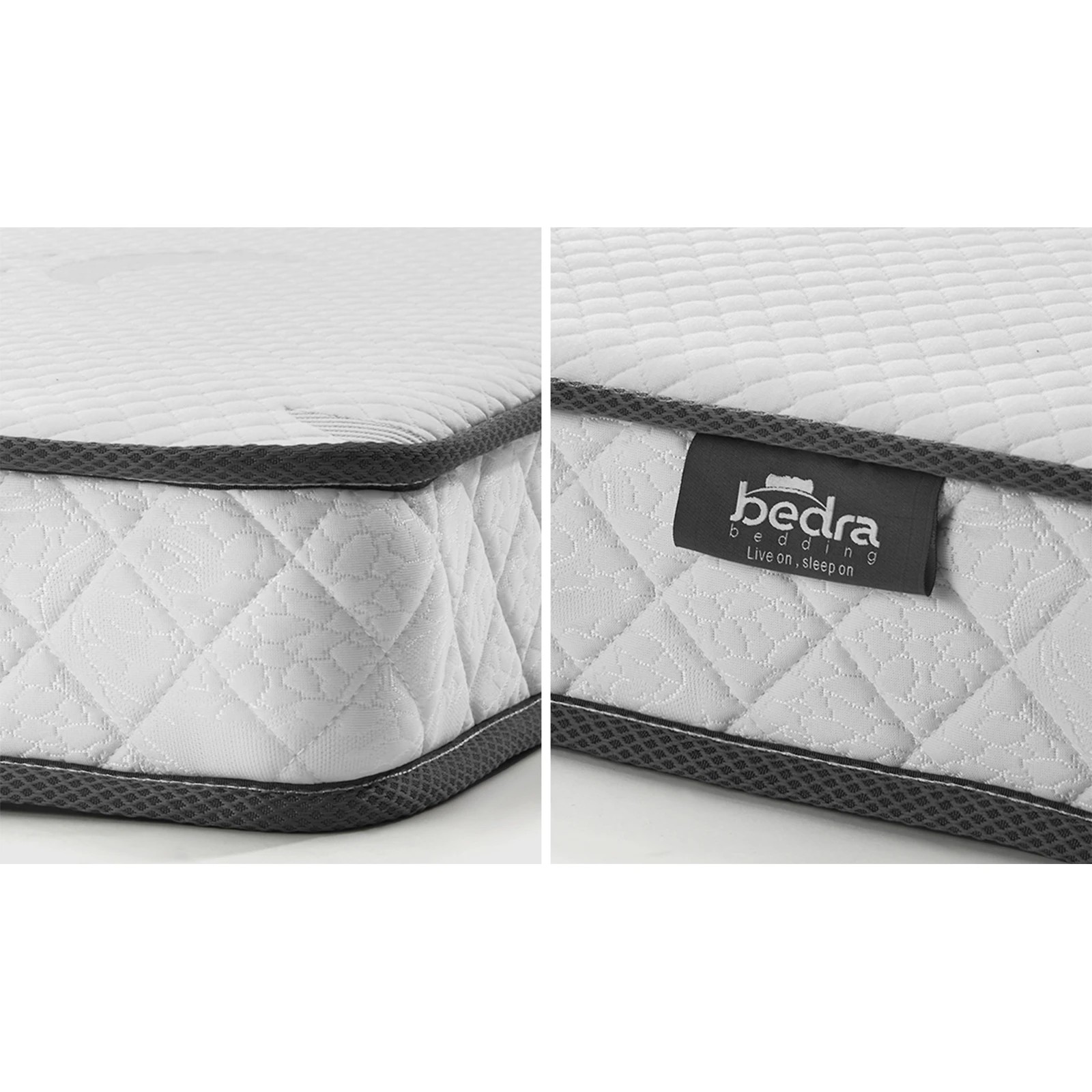 6 Bedra Bedding King Single Mattress Tight Top Bed Bonnell Spring Foam 13cm
 - White, 6 of 10