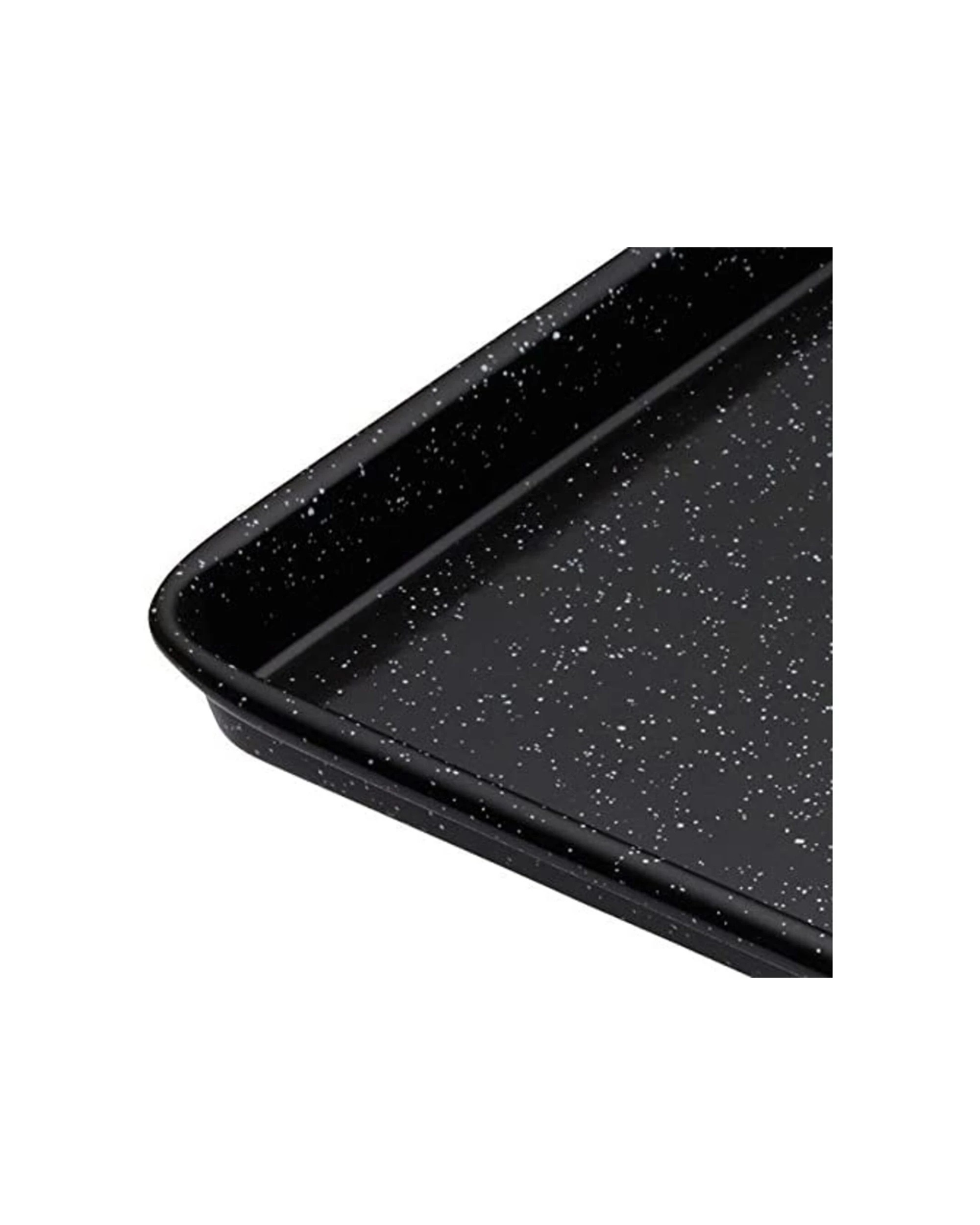 3 MasterCraft Pro Vitreous 39x27cm Enamel Rectangle Baking Tray - Black, 3 of 5