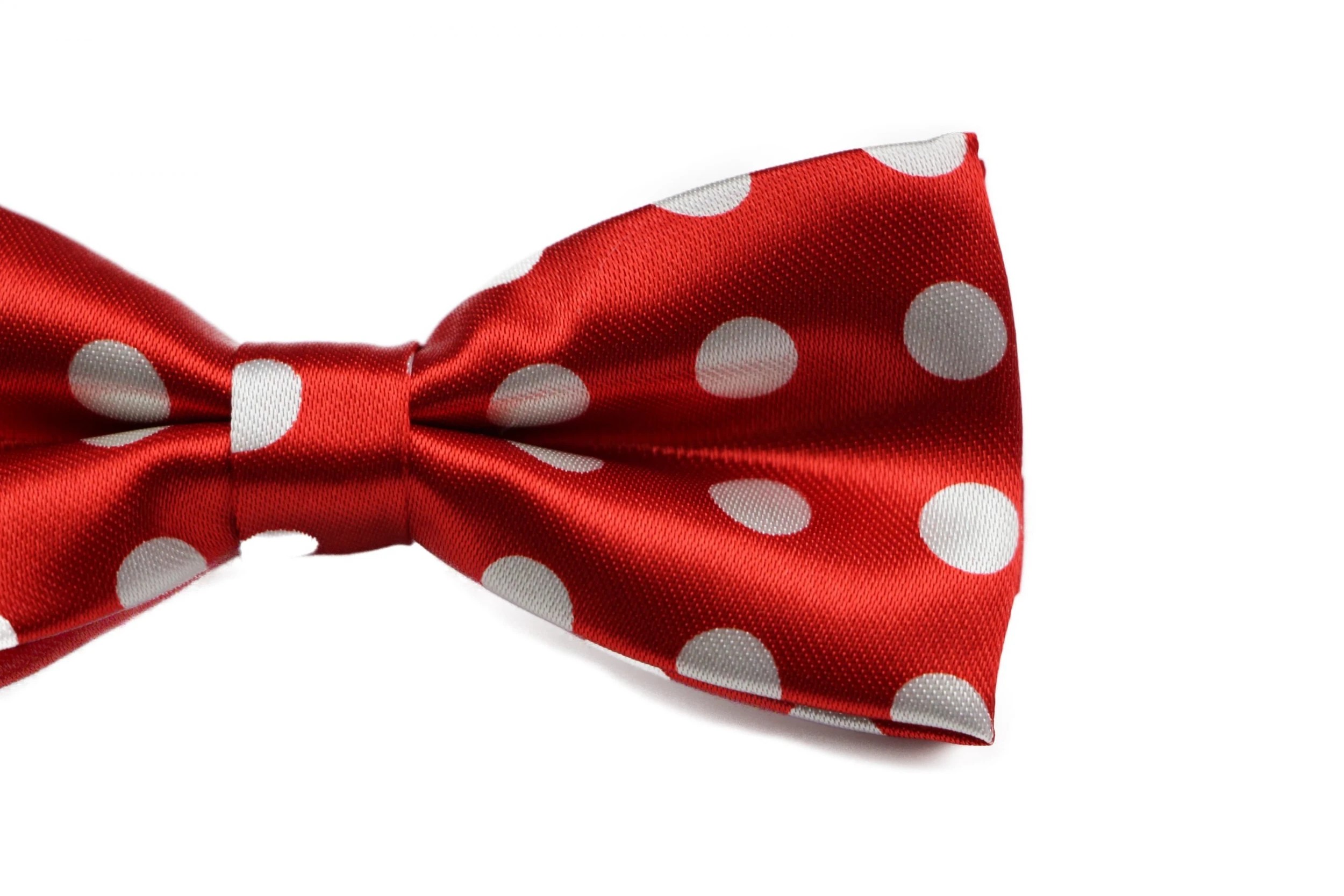 3 Zasel Boys Red With White Large Polka Dots Patterned Bow Tie - Multi, 3 of 6