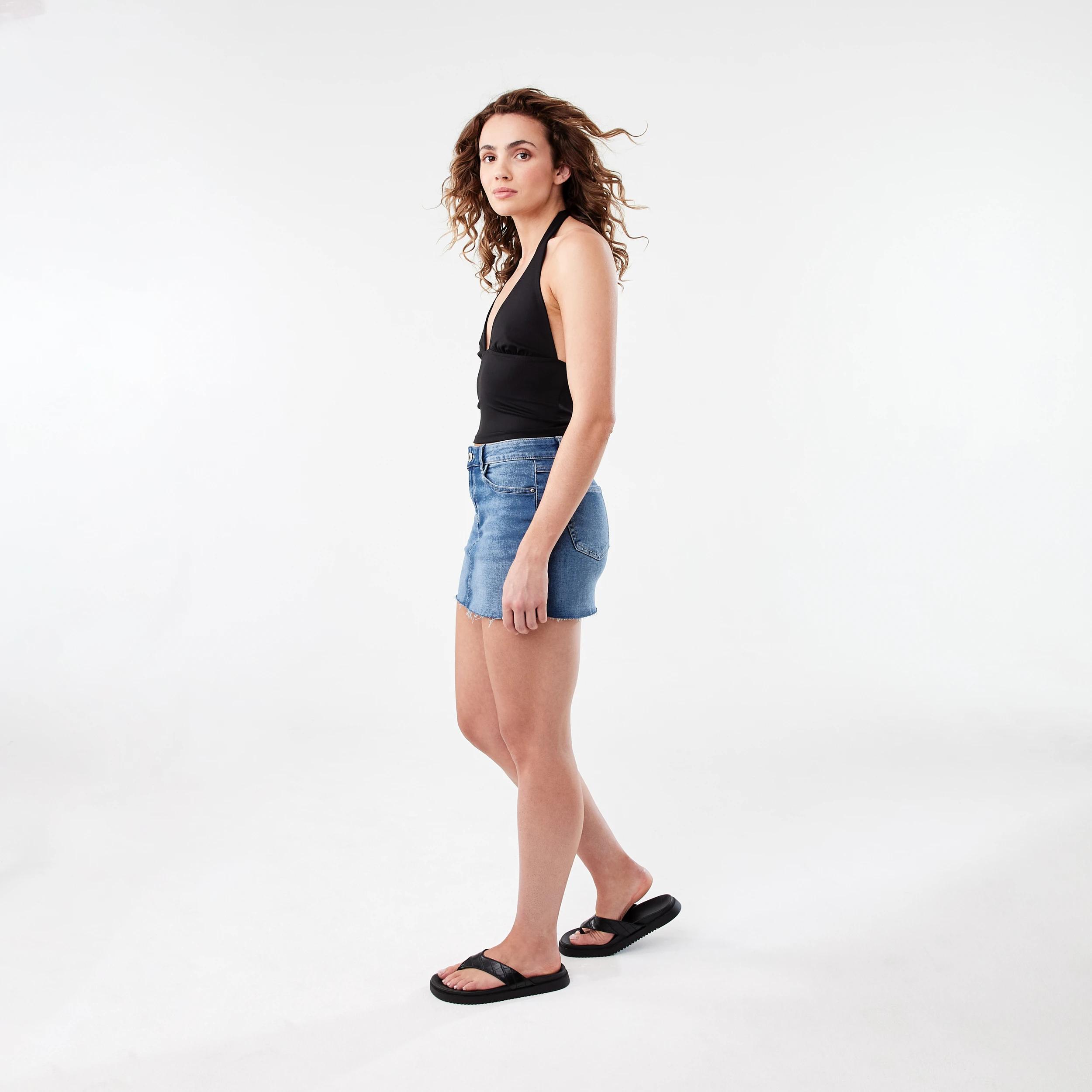 3 Denim Skirt Dark Wash, 3 of 7