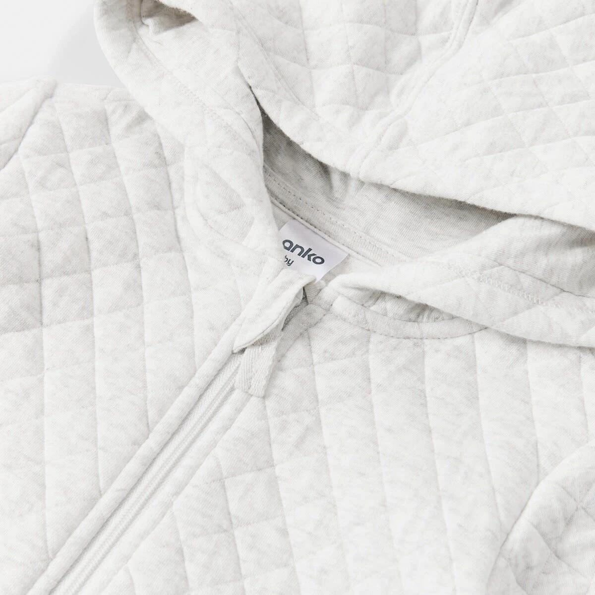 3 Quilted Pramsuit Wht Marle, 3 of 3