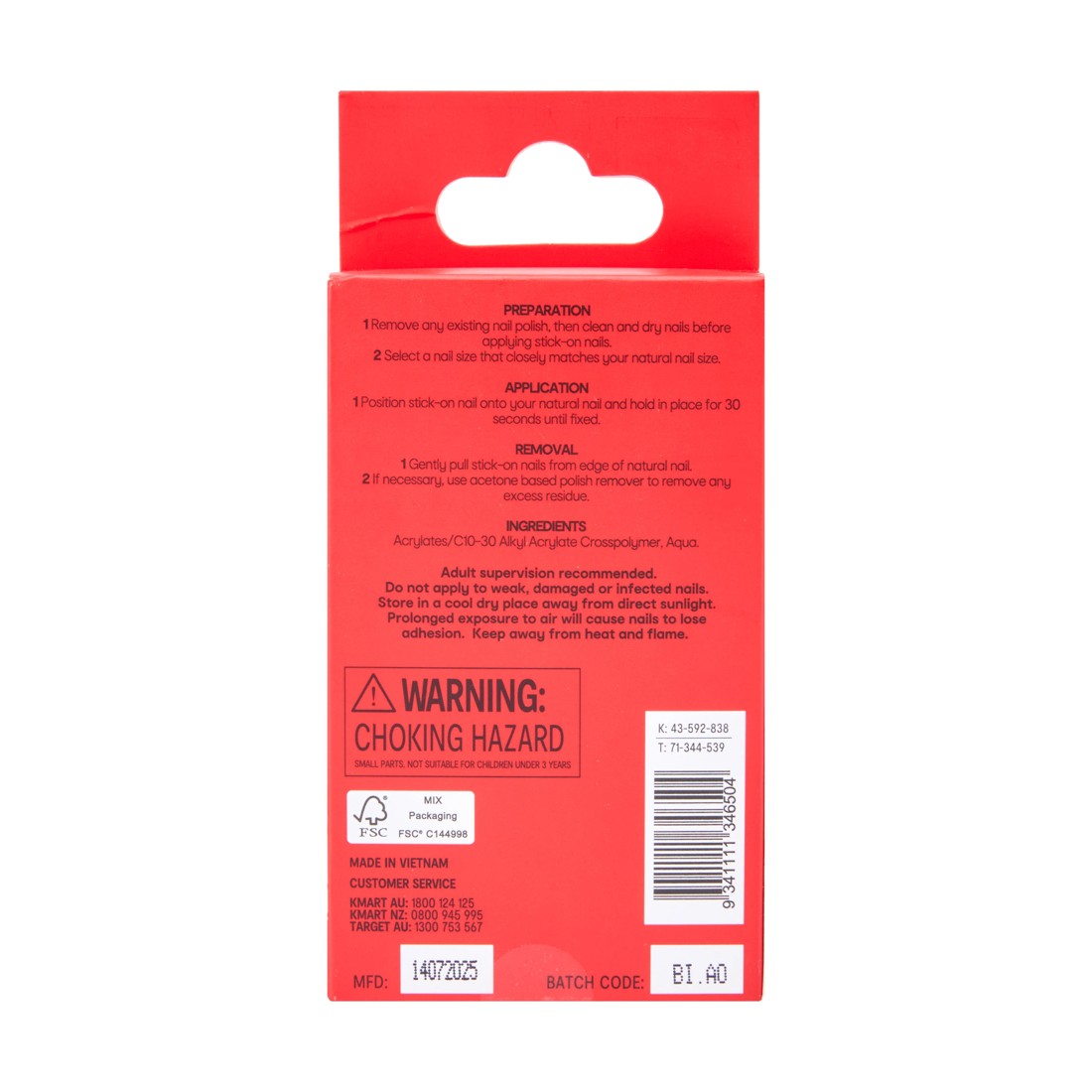 4 OXX Junior 24 Pack Kids Pre-Glued Stick-On Nails - Christmas Characters, 4 of 4