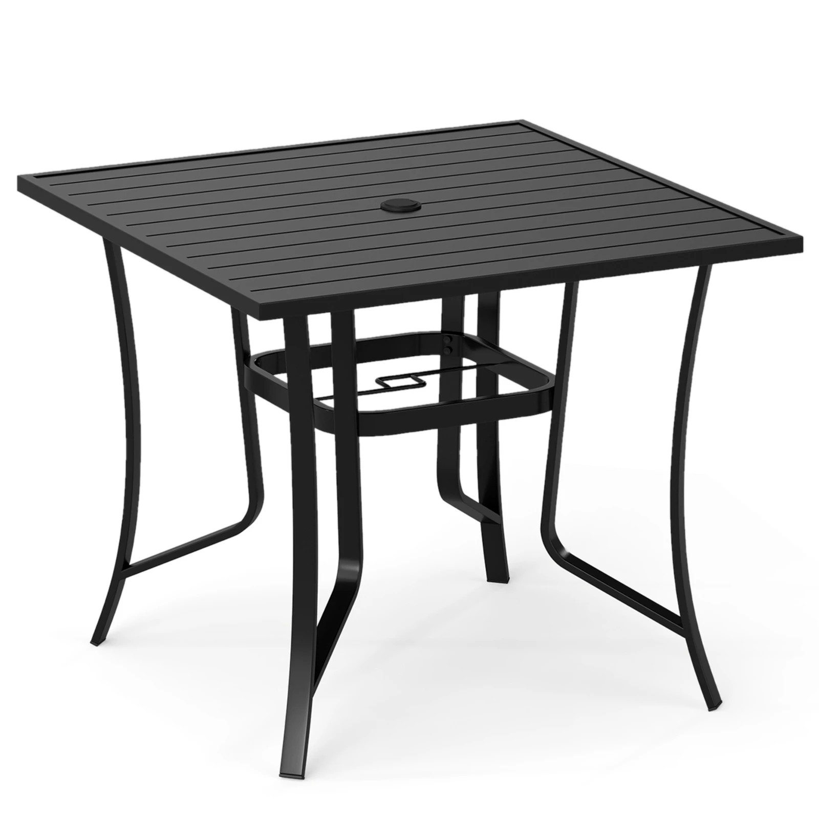 1 Costway 91cm Square Patio Table for 4 Outdoor Furniture Classic Bistro Table, 1 of 6