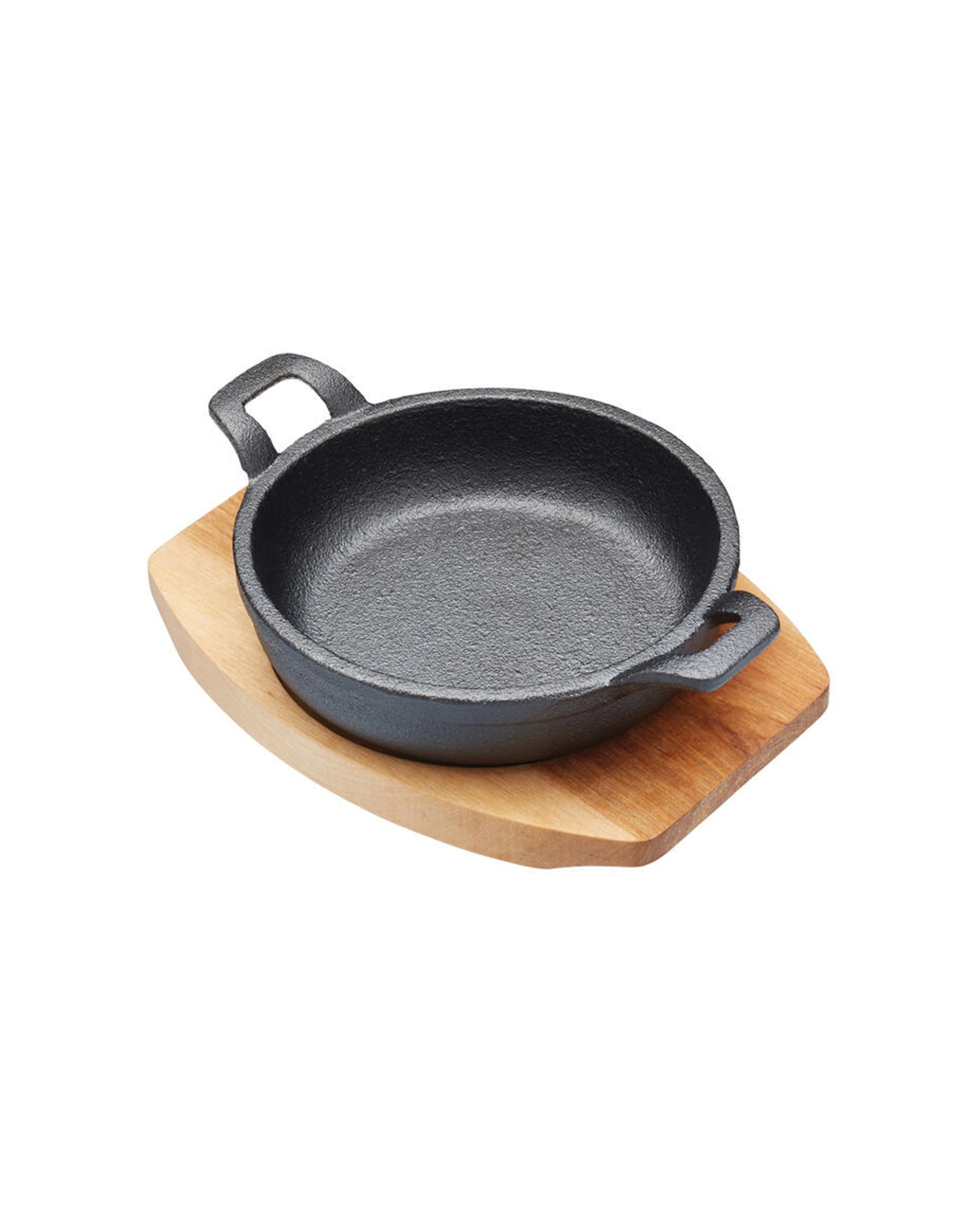 2 Artesa 4PK Cast Iron Mini Gratin Dish Serving Skillet With Maple Wood Board - Multi, 2 of 5