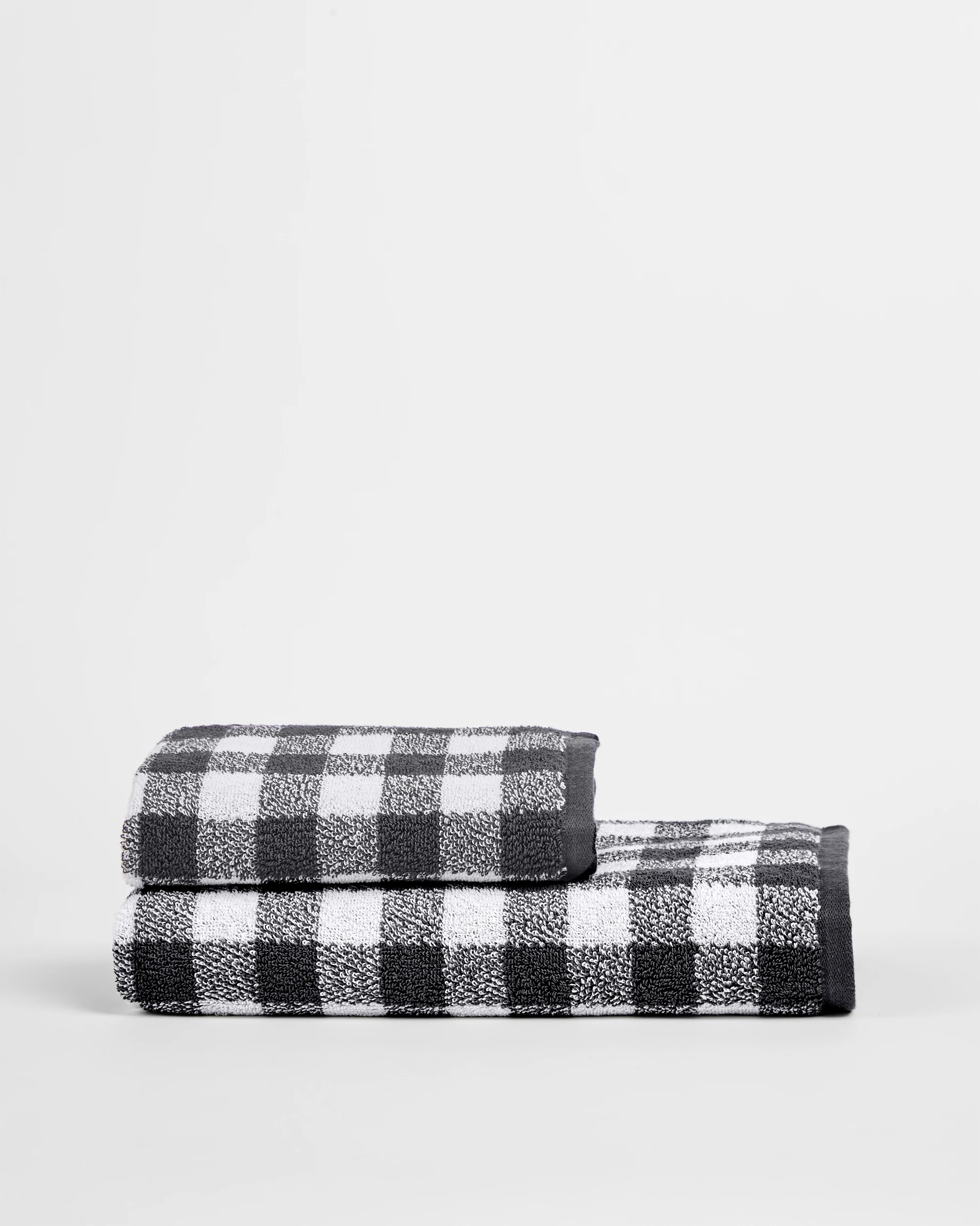 2 Target Georgie Aus Cotton Gingham Bath Towel
 - Grey, 2 of 3