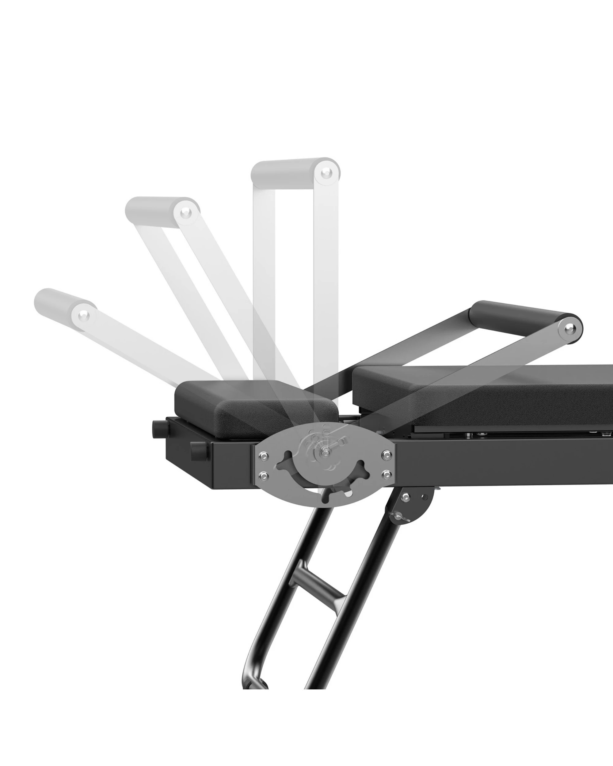 6 Advwin Foldable Pilates Reformer Machine Exercise Equipment with Wheels Black, 6 of 7