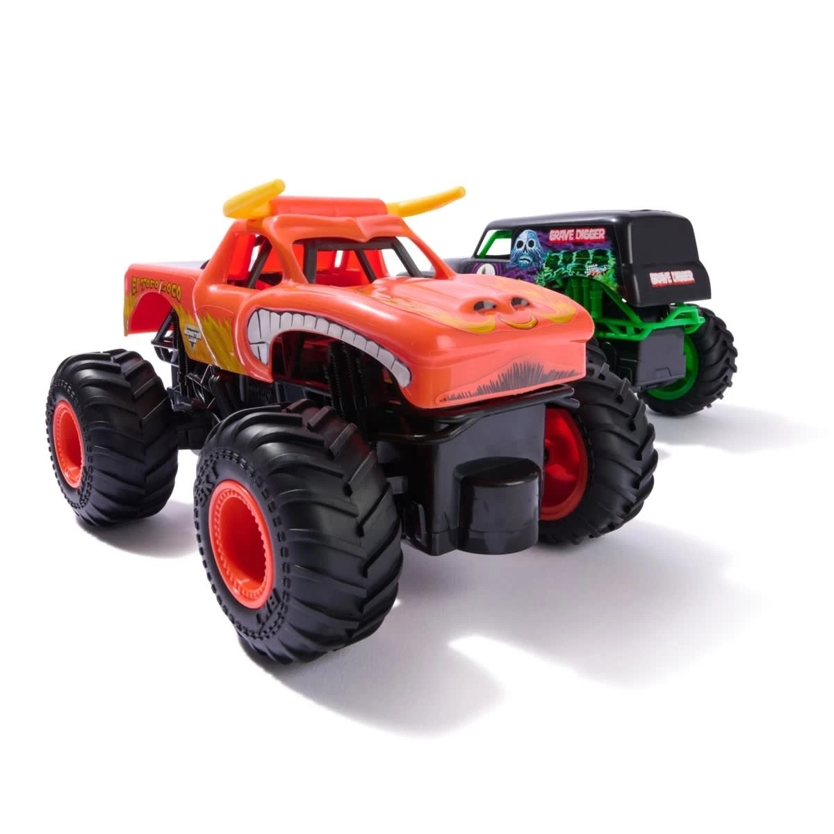 5 2 Pack Monster Jam RC 1:24 Grave Digger vs  El Toro Loco Racing Rivals, 5 of 9