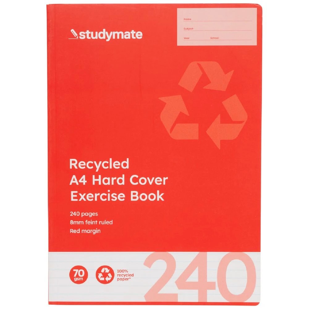 4 Studymate A4 Recycled Hardcover Exercise Book 240pg, 4 of 6
