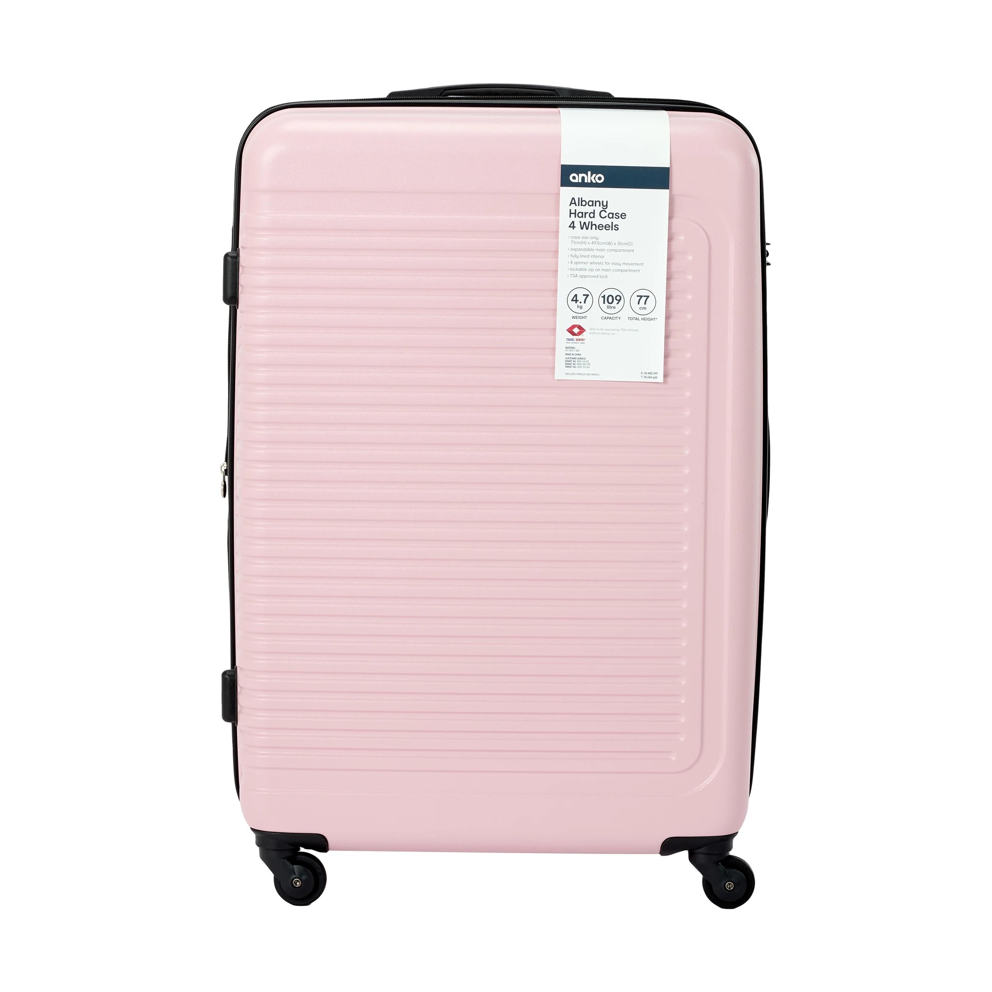 8 71cm Albany Hard Case 4 Wheels - Blush, 8 of 8