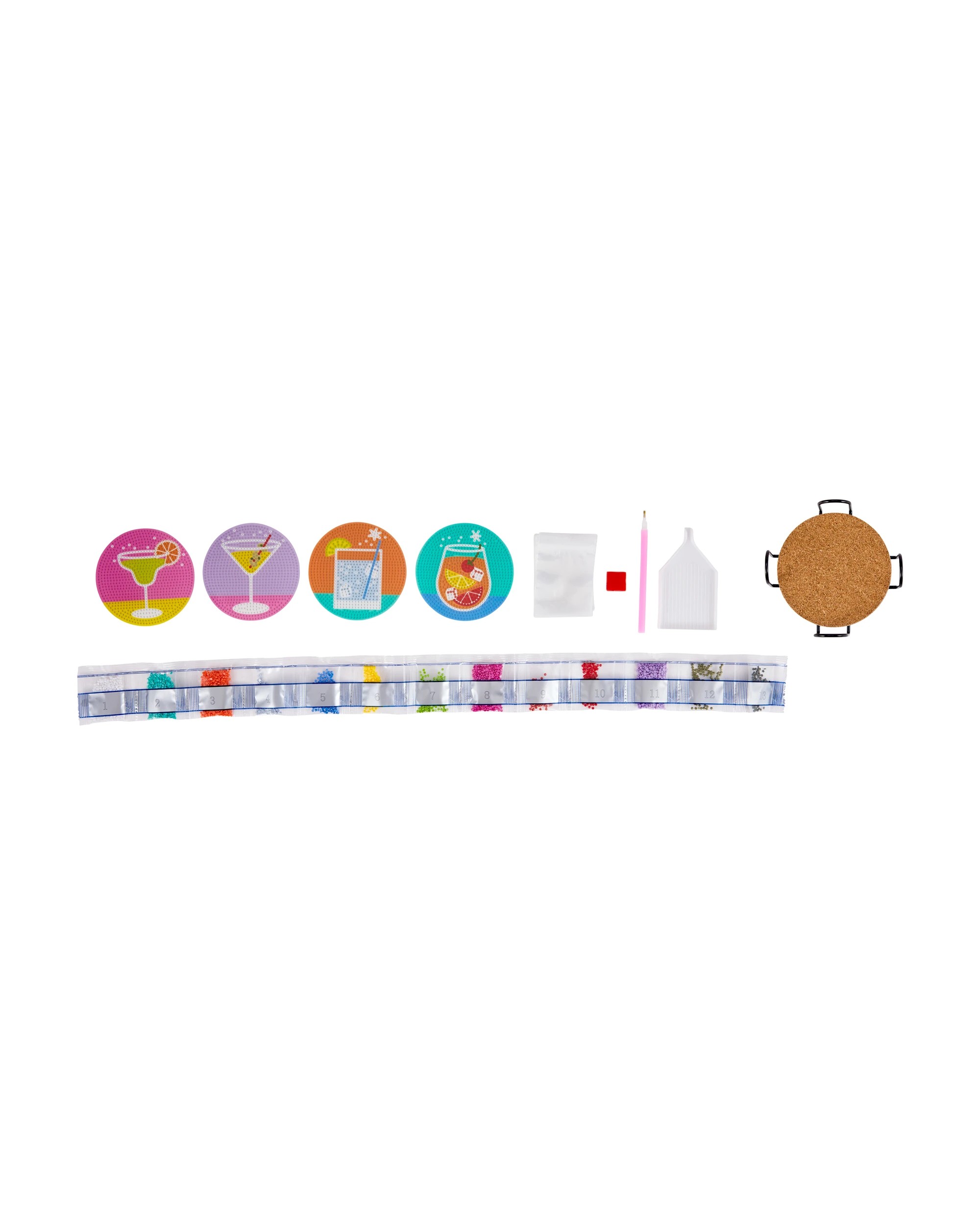 2 DIY Sparkle Gem Art Coaster Set - Drinks, 2 of 4