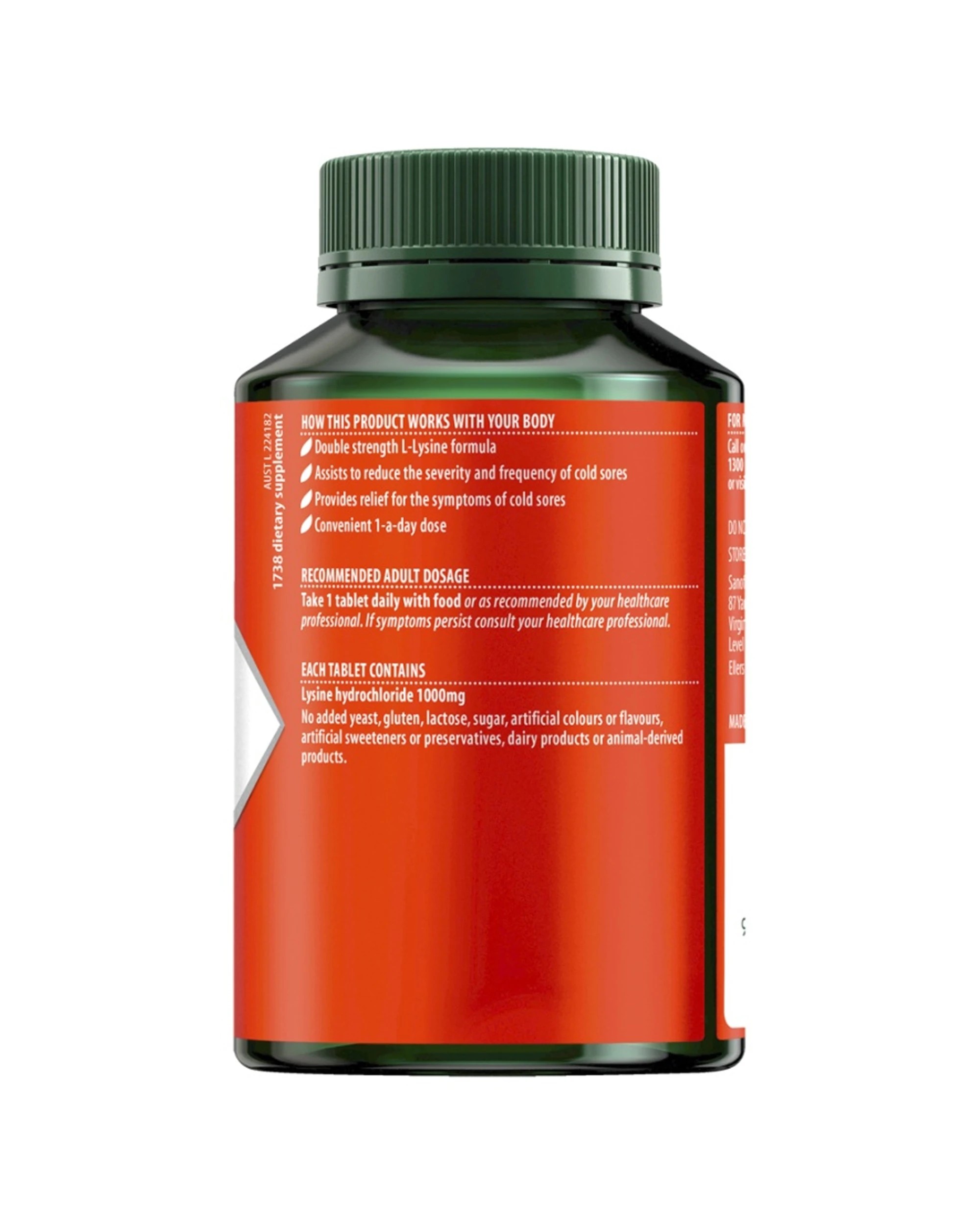 2 Nature's Own 100pc Double Strength Cold Sore Relief Supplement Tablets, 2 of 3