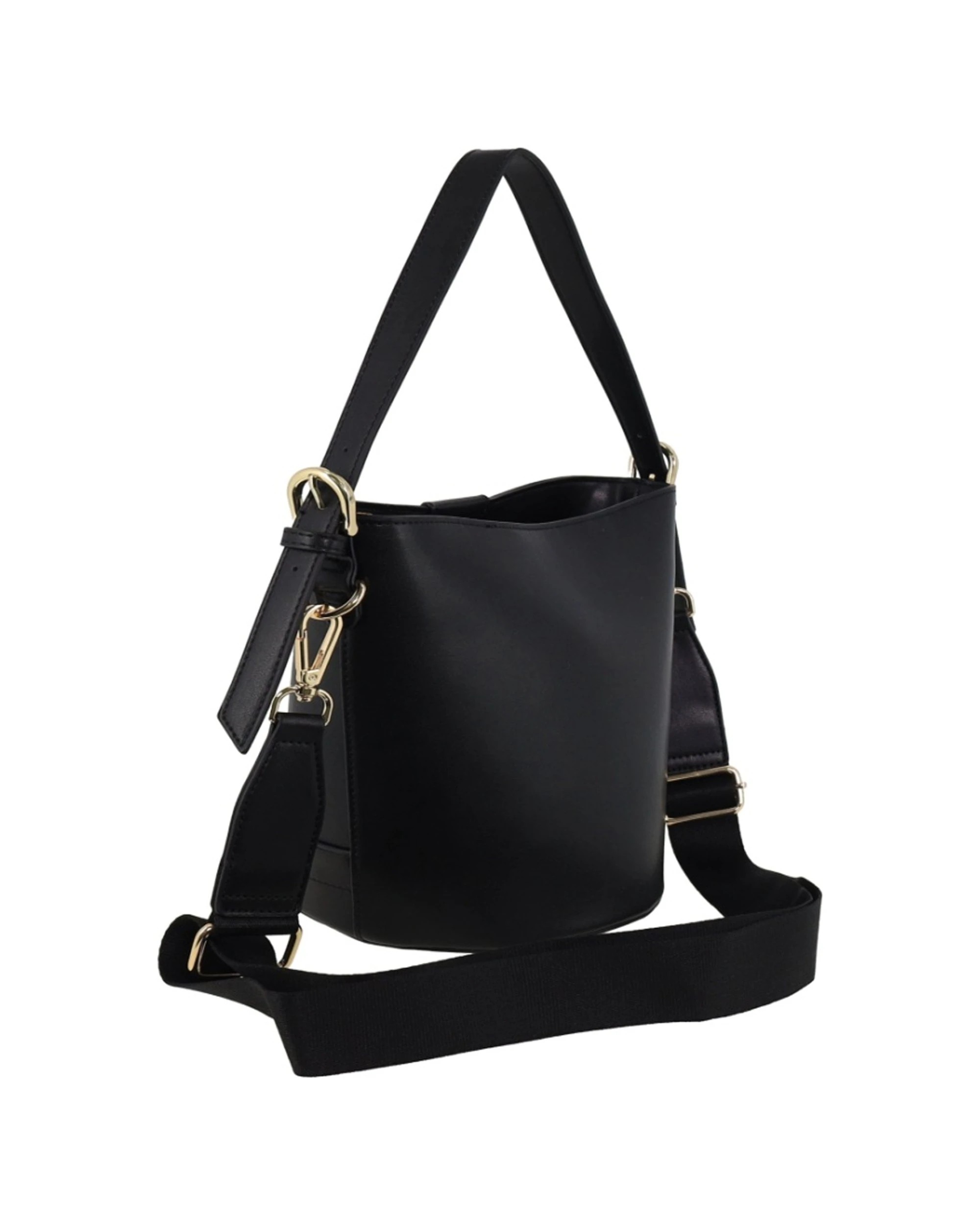 5 Milleni Women's Handbag Vegan Leather Lightweight Bucket Crossbody Bag - Black, 5 of 6
