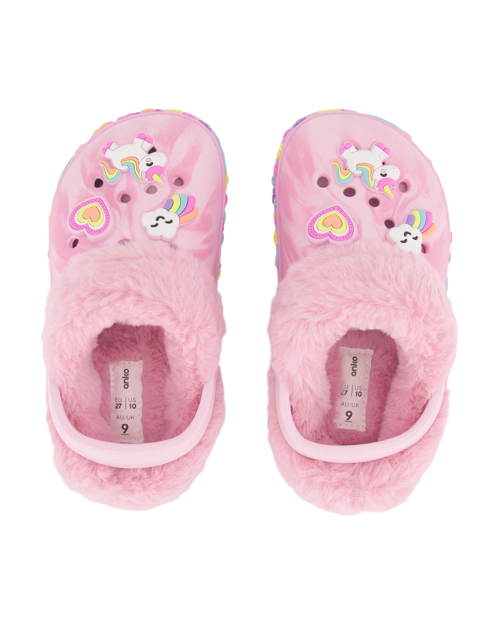 3 Junior Light Up Furlined Clogs Unicorn, 3 of 4