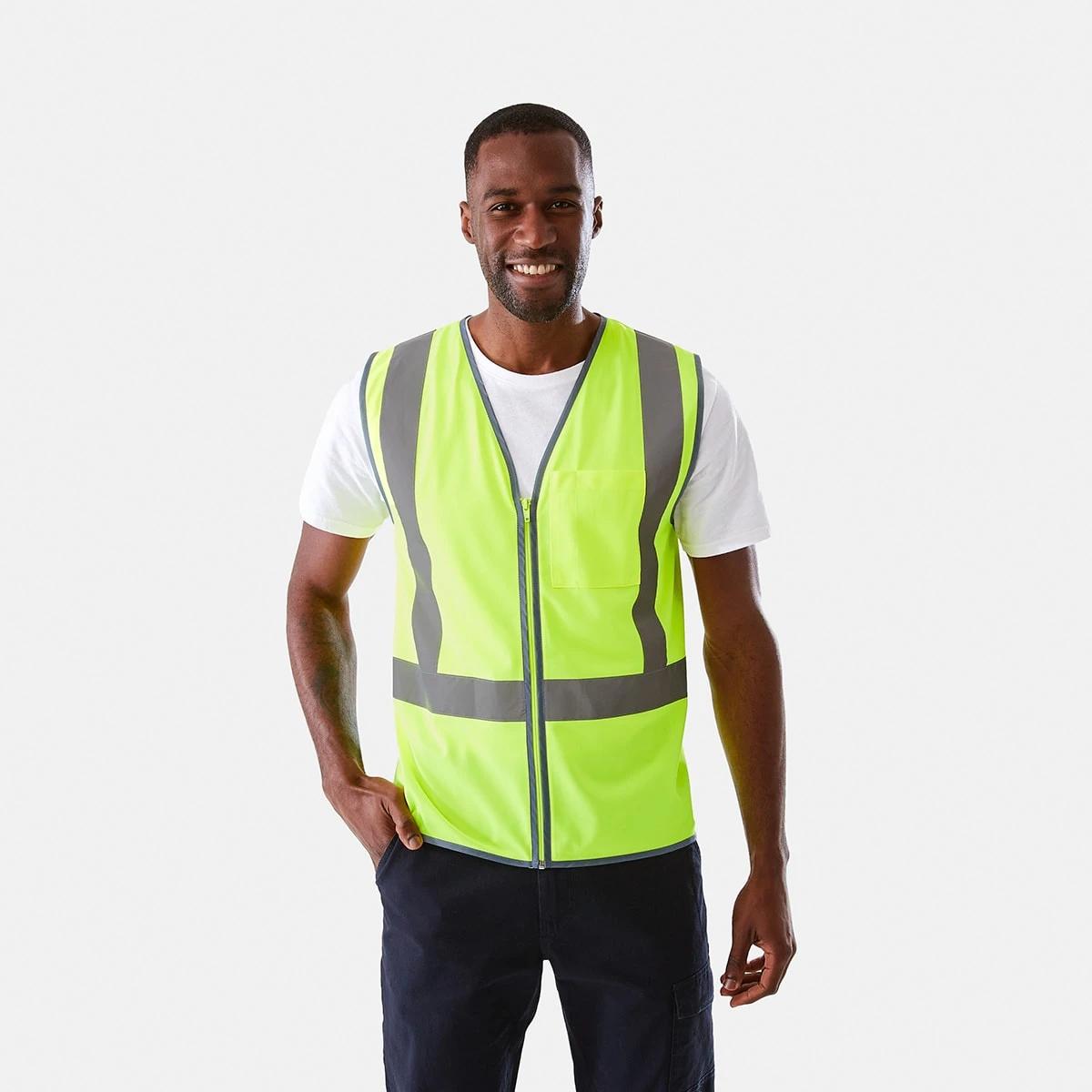 3 Workwear Hi-Visibility Vest FLURO YELLOW, 3 of 10