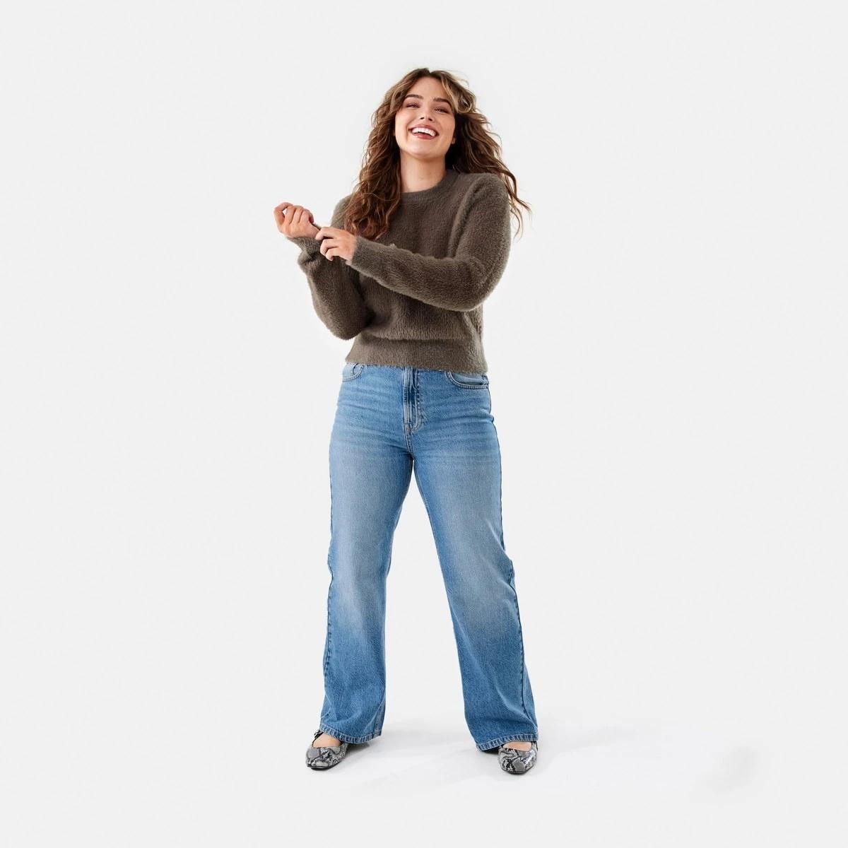 2 Eyelash Jumper Taupe Brn, 2 of 7