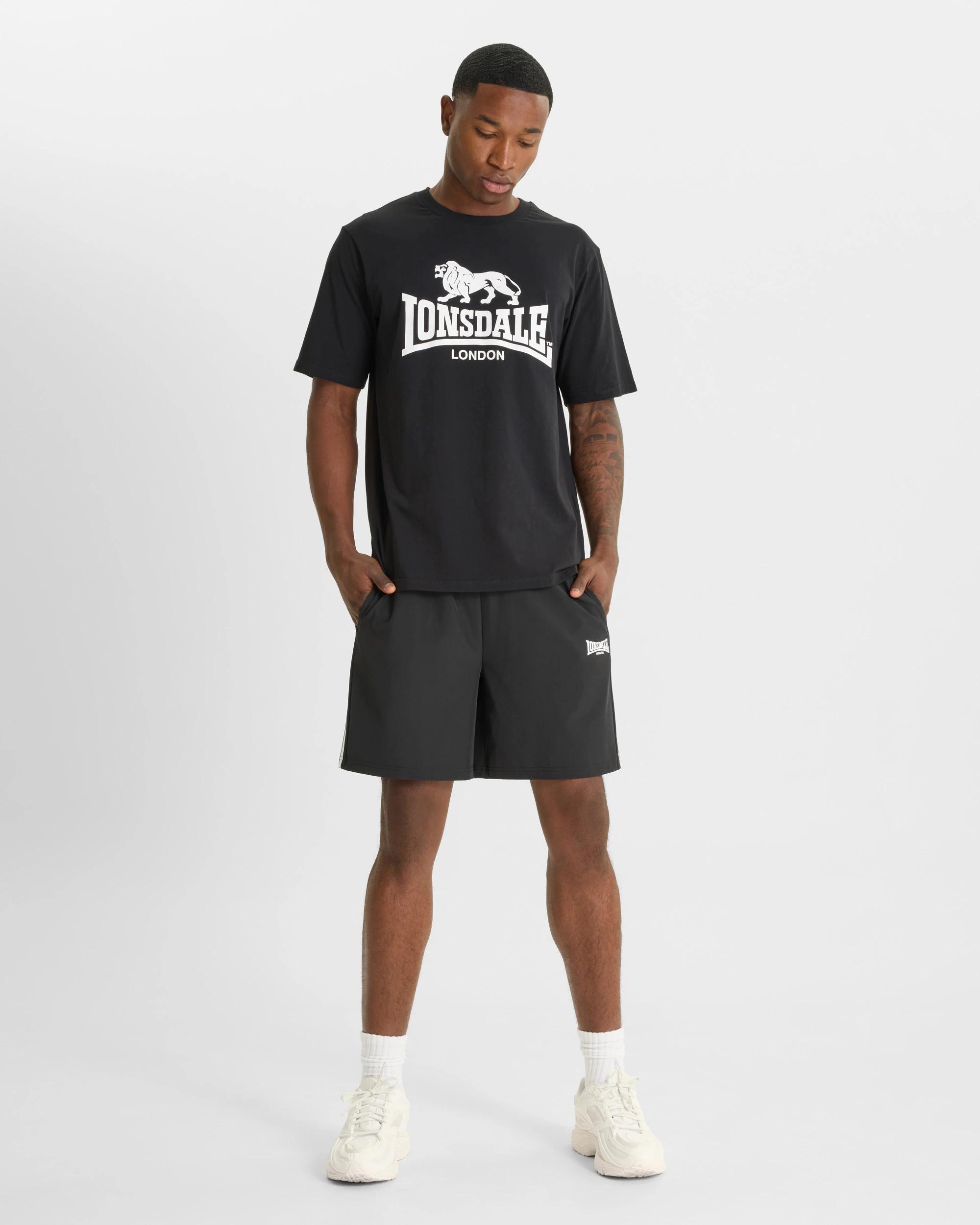 6 Lonsdale London Logo Short Sleeve T-Shirt BLACK, 6 of 6