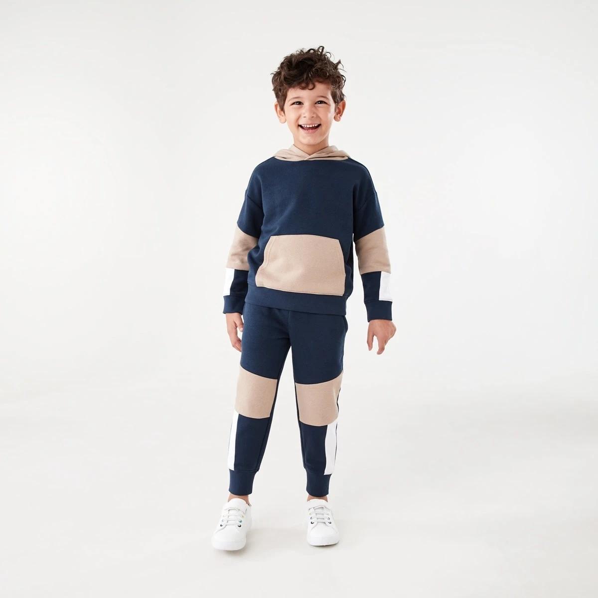6 Colour Block Hoodie Dress Navy, 6 of 9