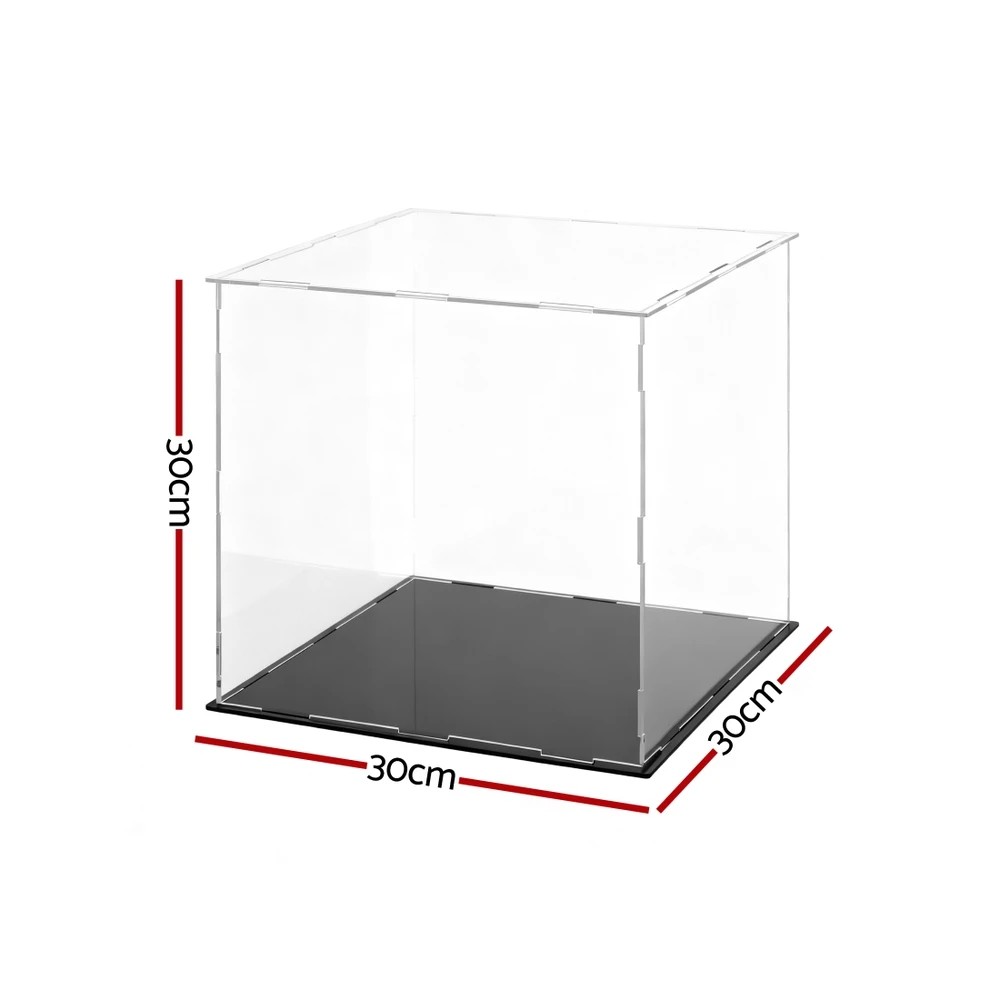 2 Artiss Clear Acrylic Display Case Dustproof Protection Box For Car Toys 30CM - Natural, 2 of 10