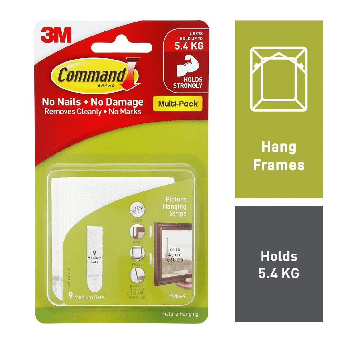 1 6 Pack 3M Command Mounting Hooks - Medium, 1 of 7