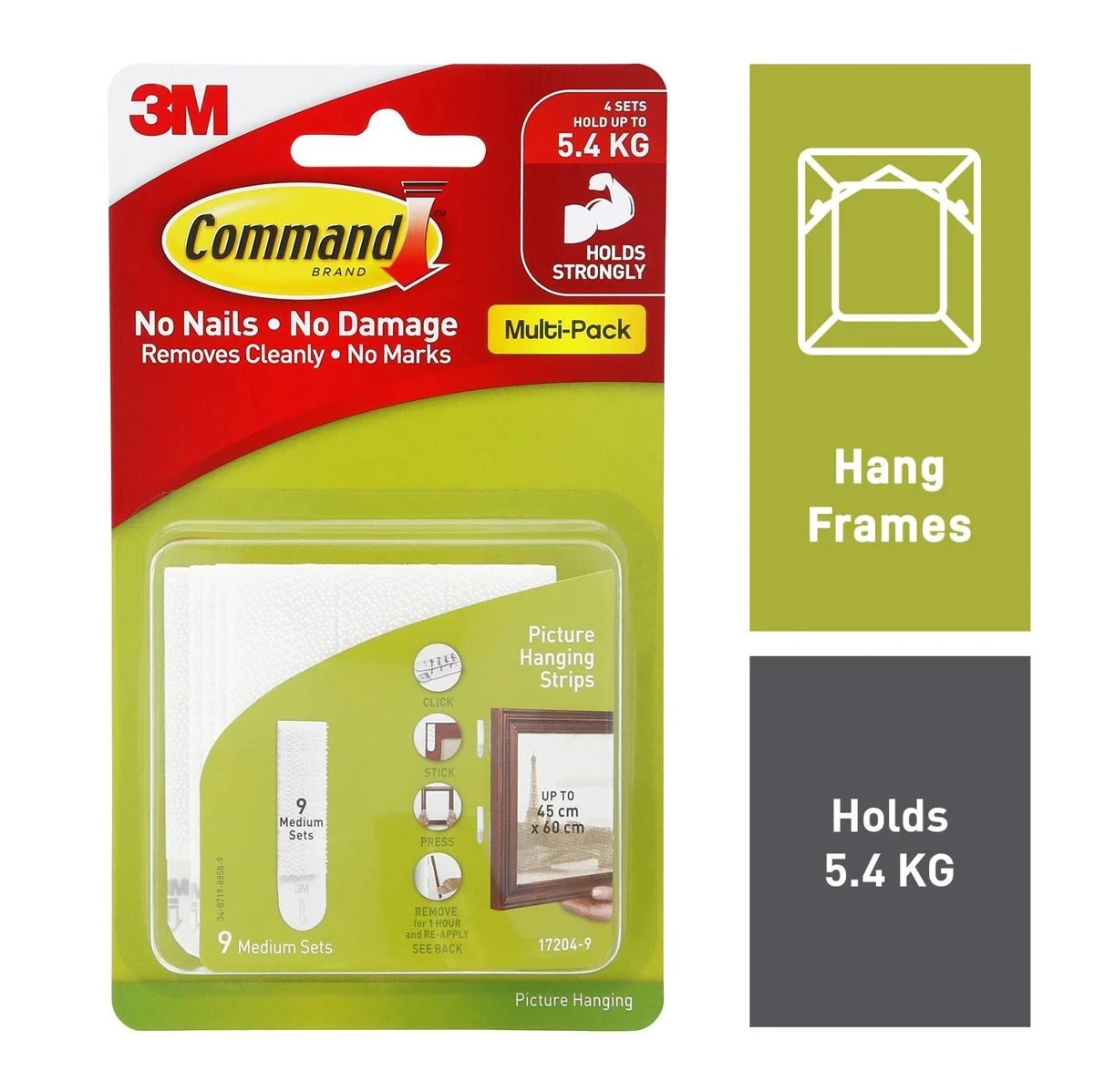 1 6 Pack 3M Command Mounting Hooks - Medium, 1 of 7