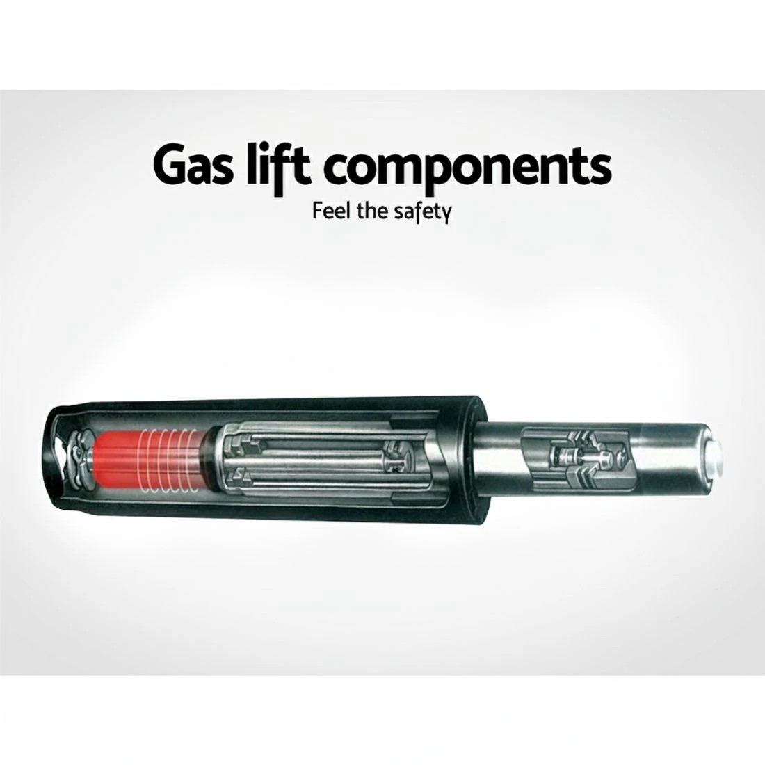 5 Artiss 2x Bar Stools Leather Gas Lift Chair - White, 5 of 7