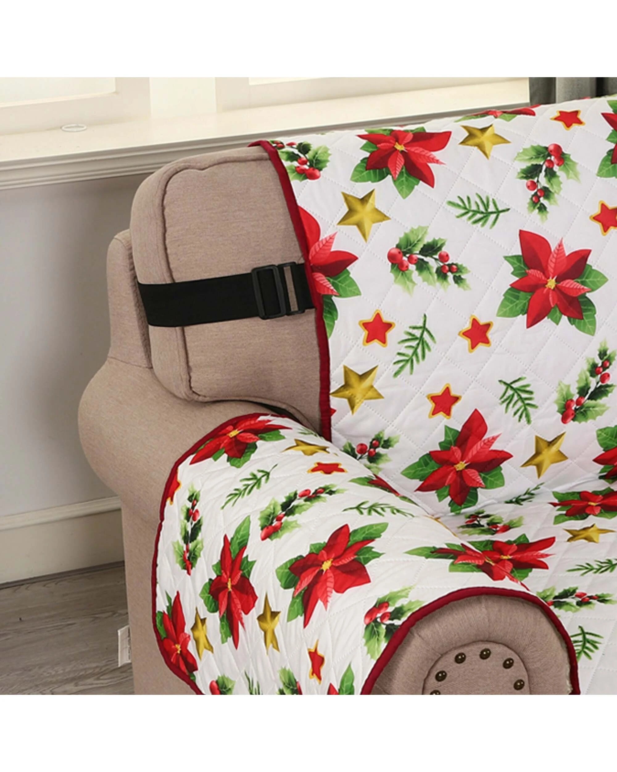 2 Smarcute 1 Seater Christmas Armchair Cushion with Straps - Multi, 2 of 5