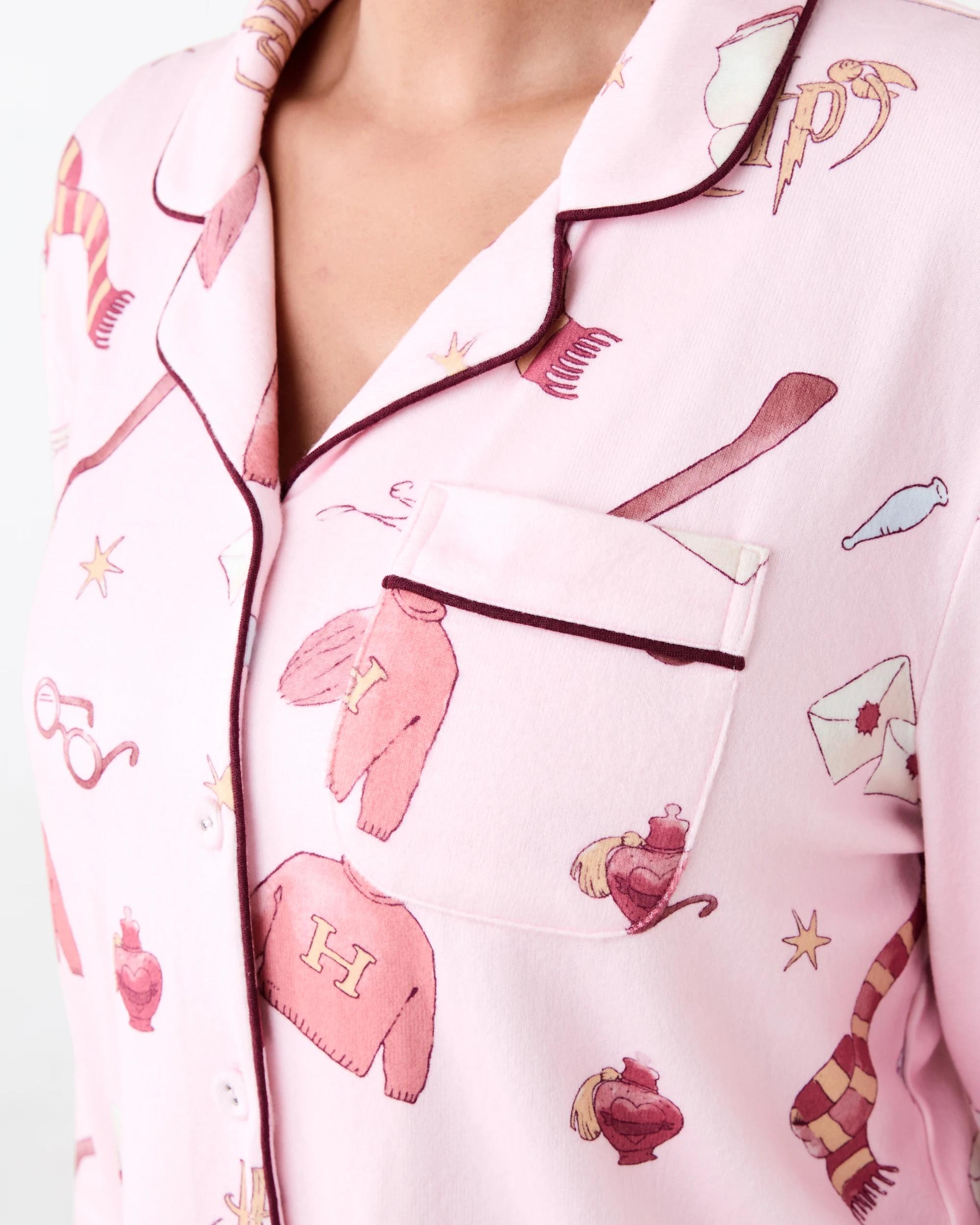 6 Harry Potter License Family Matching Supersoft Button Through Pyjama Set Pnk Hp, 6 of 8